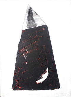 Pirámide II - Siglo XXI, Impresión abstracta contemporánea, Geométrica