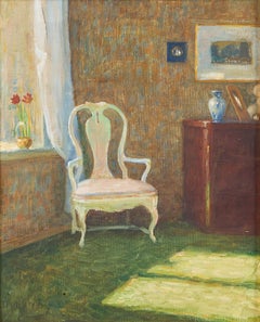 "Leerer Stuhl" Anna Sahlstén, spätes 19. Jahrhundert Impressionistische Künstlerin, ca. 1895