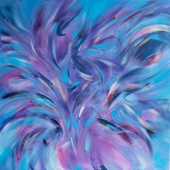 Anna Selina - Birds flying high. Modern colorful abstract painting 100x100 cm Birds flying high. Modern colorful abstract painting 100x100 cm