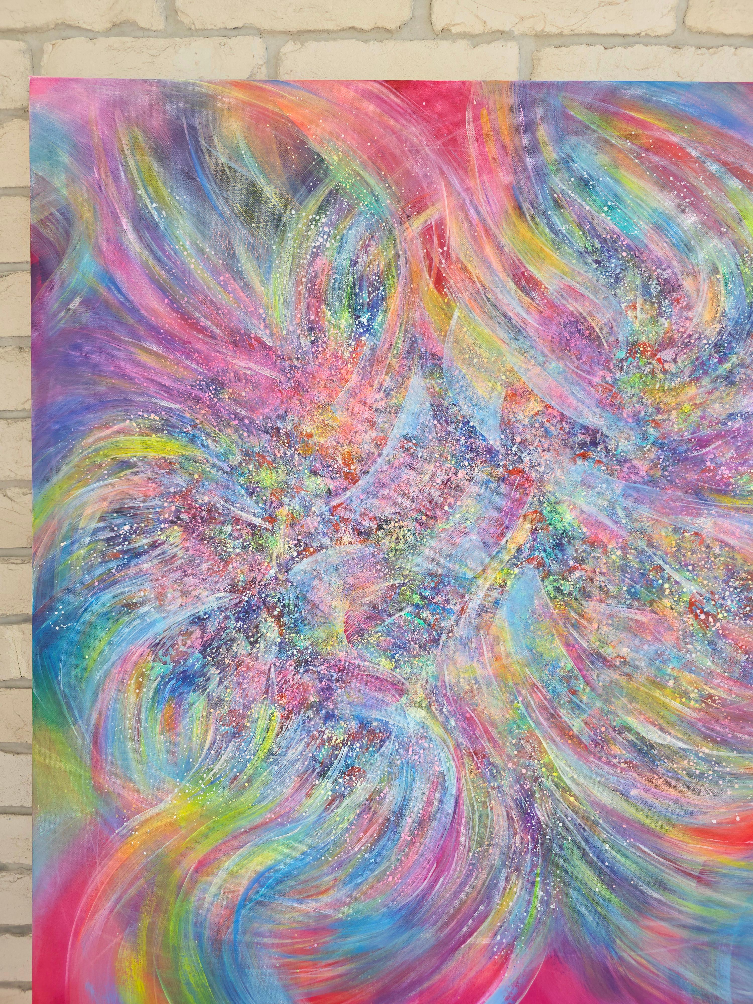 Kristalline Seele (Grau), Abstract Painting, von Anna Selina