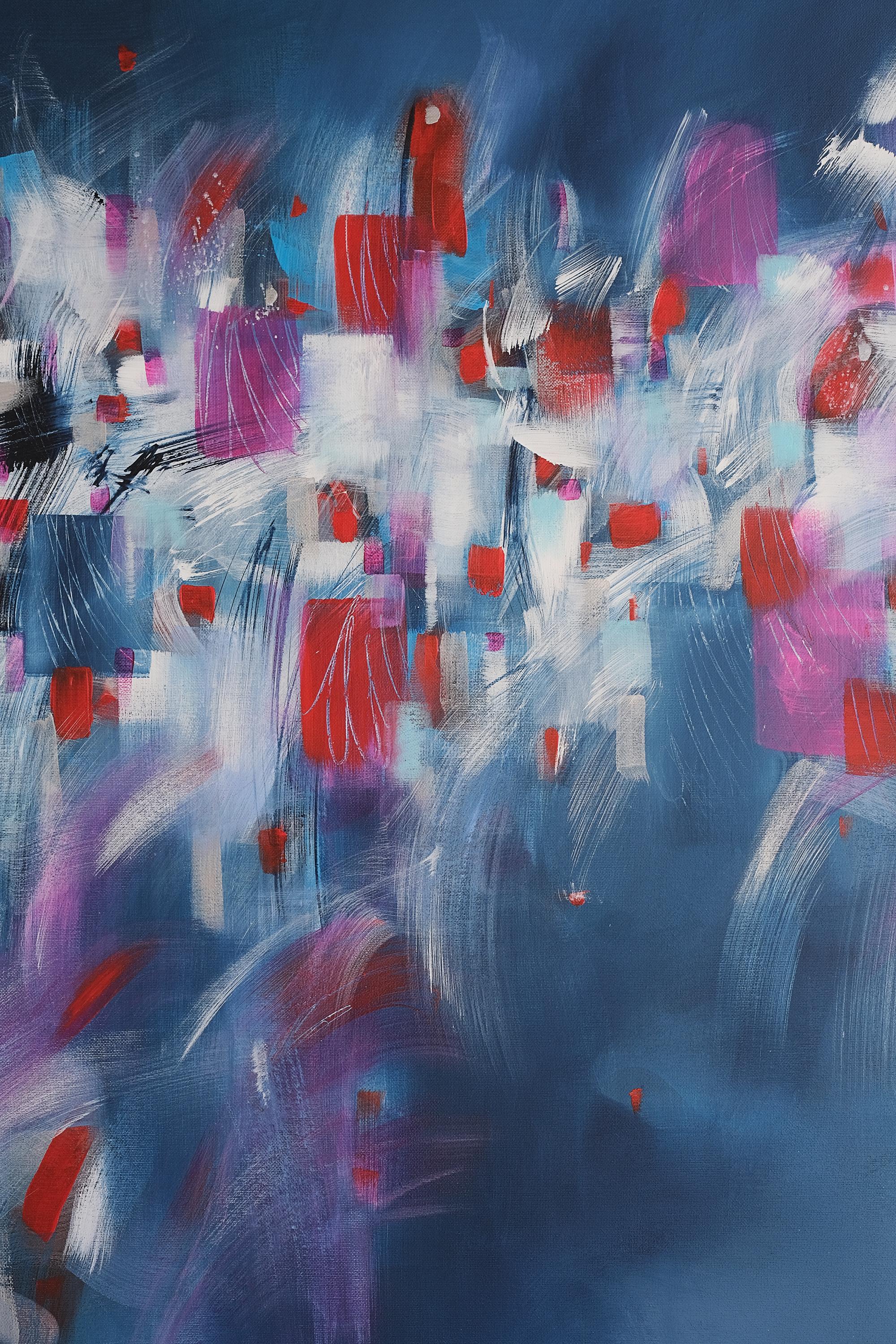 Sopra la città, Quadro astratto Modern Color 100x100cm di Anna Selina in vendita 5