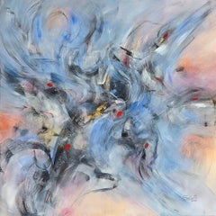 Archäologie der Seele, Moderne abstrakte Malerei 100x100cm von Anna Selina