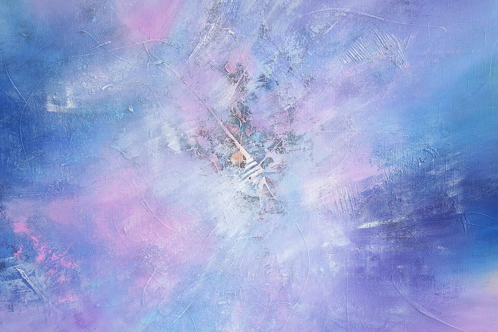 Awakening, peinture abstraite colorée moderne 100x100cm d'Anna Selina en vente 2