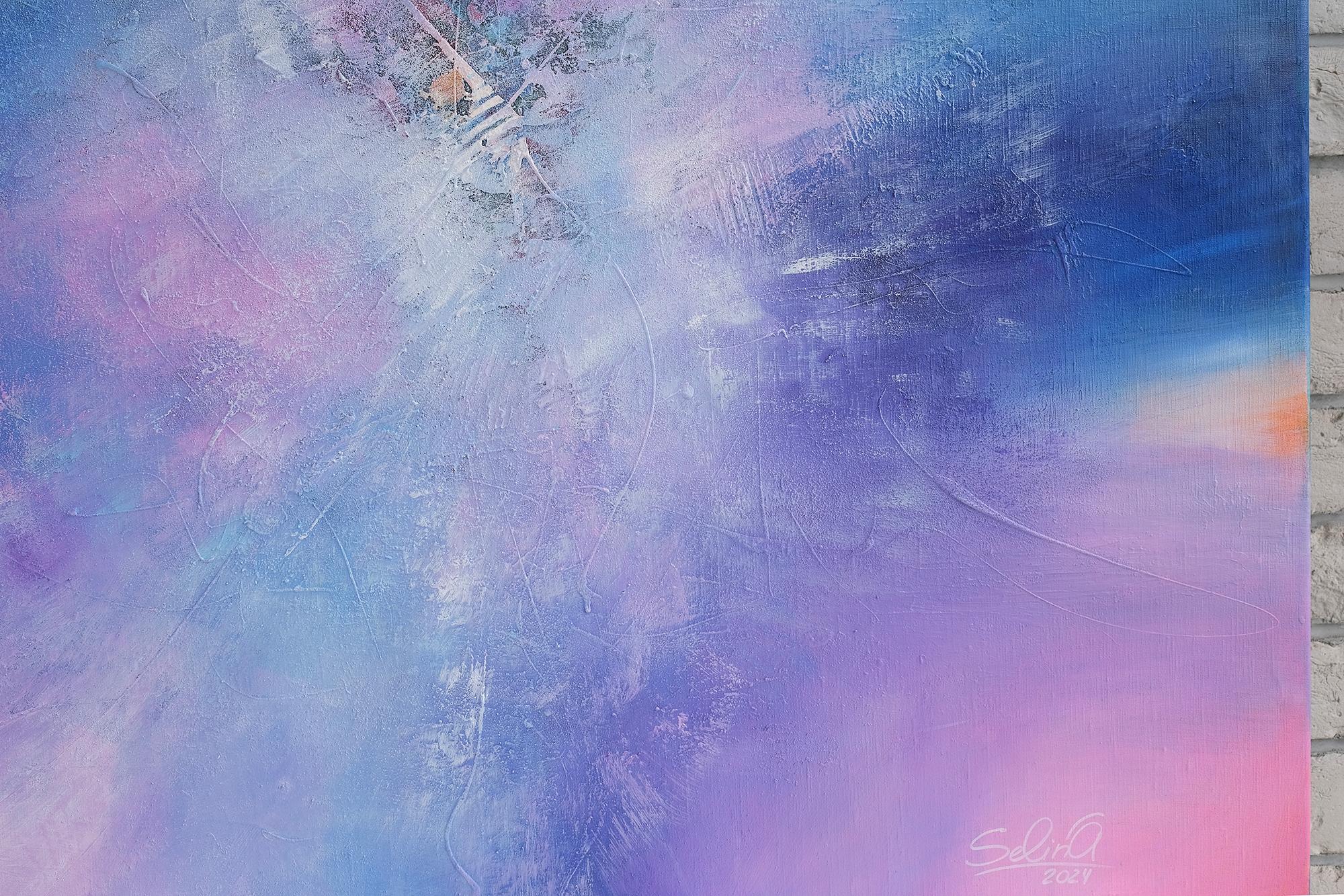Awakening, peinture abstraite colorée moderne 100x100cm d'Anna Selina en vente 3