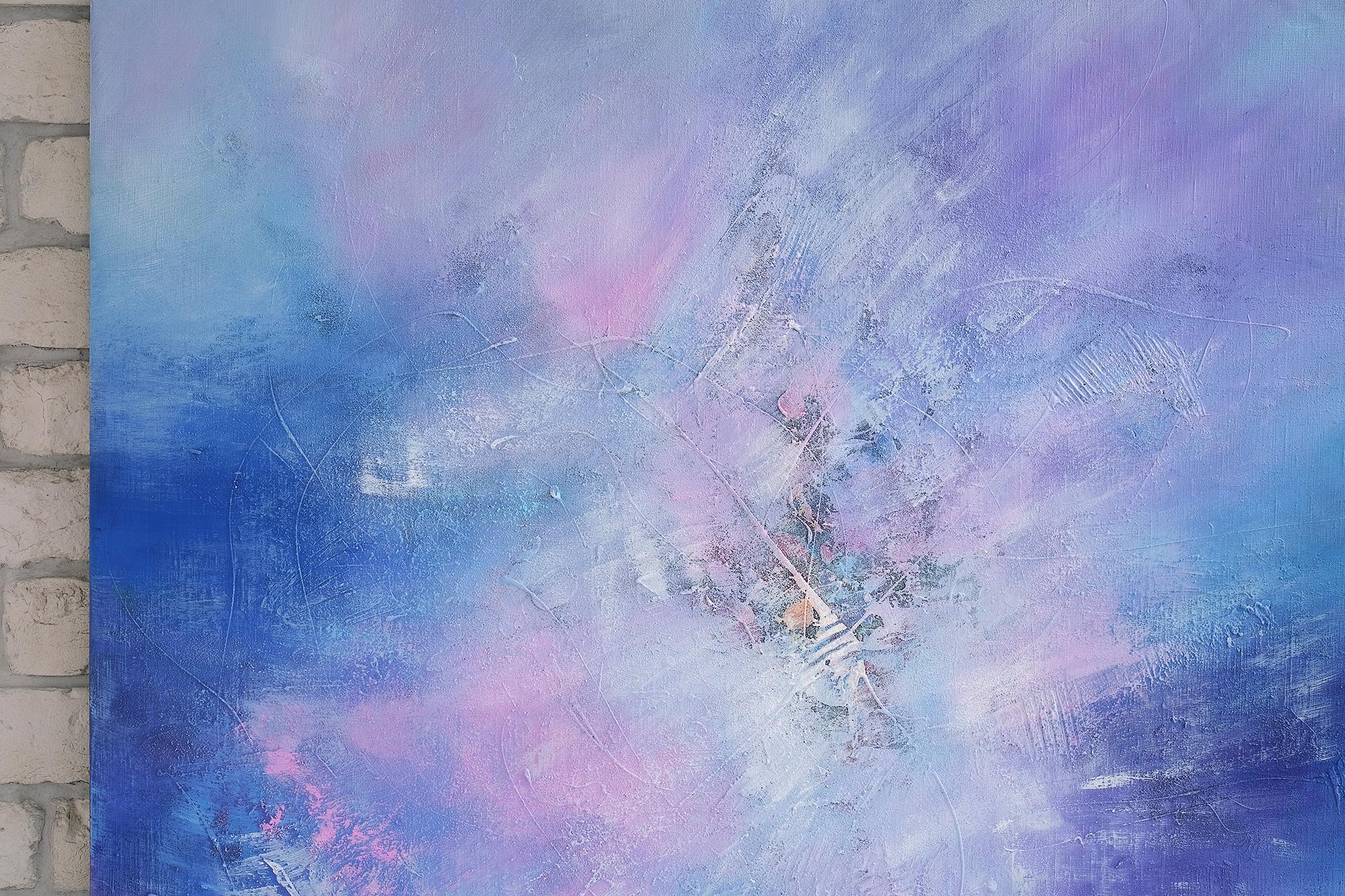 Awakening, peinture abstraite colorée moderne 100x100cm d'Anna Selina en vente 4
