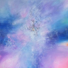 Awakening, peinture abstraite colorée moderne 100x100cm d'Anna Selina