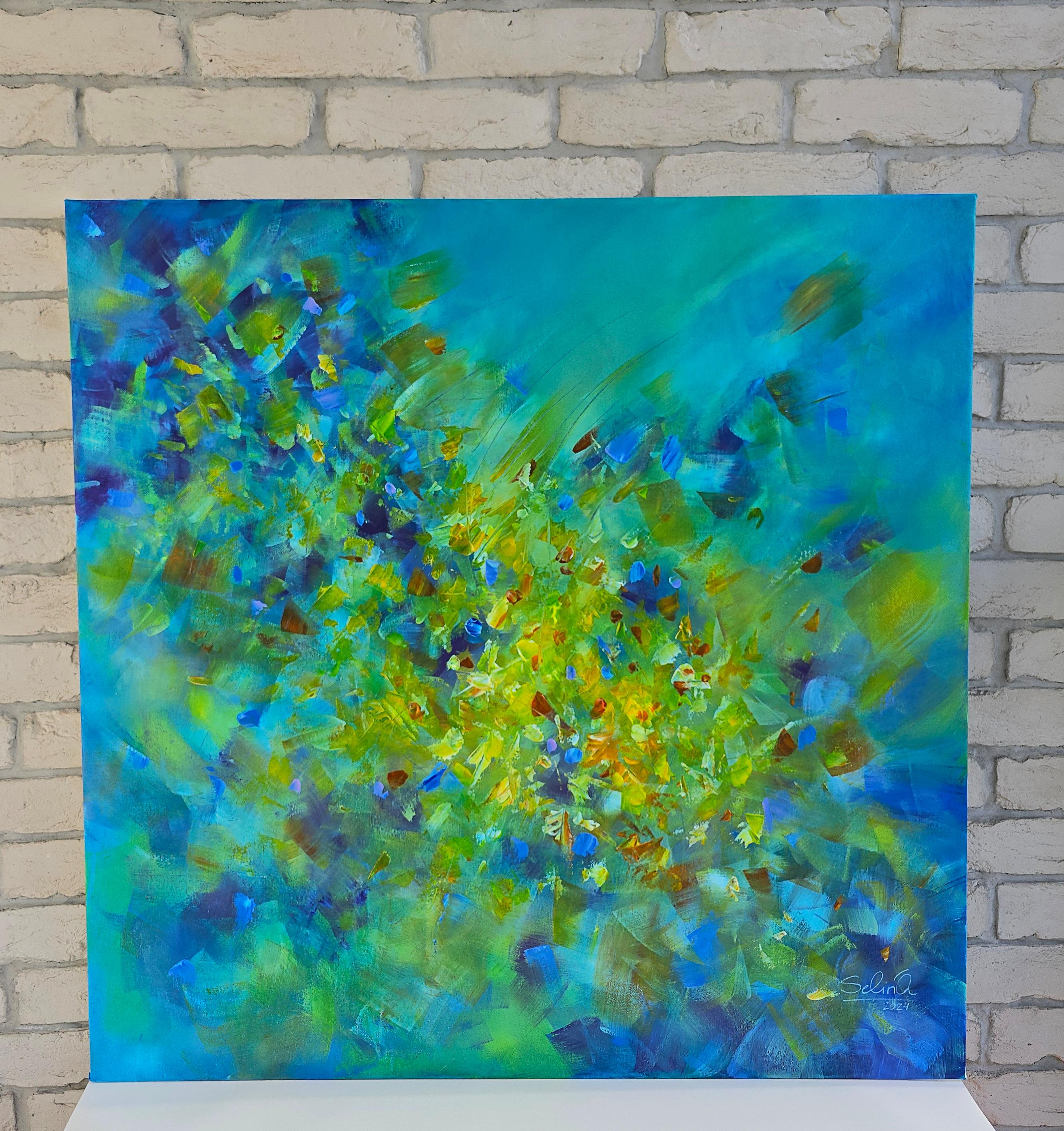 Luminosa giornata estiva, quadro astratto Modern Color 100x100cm di Anna Selina 6
