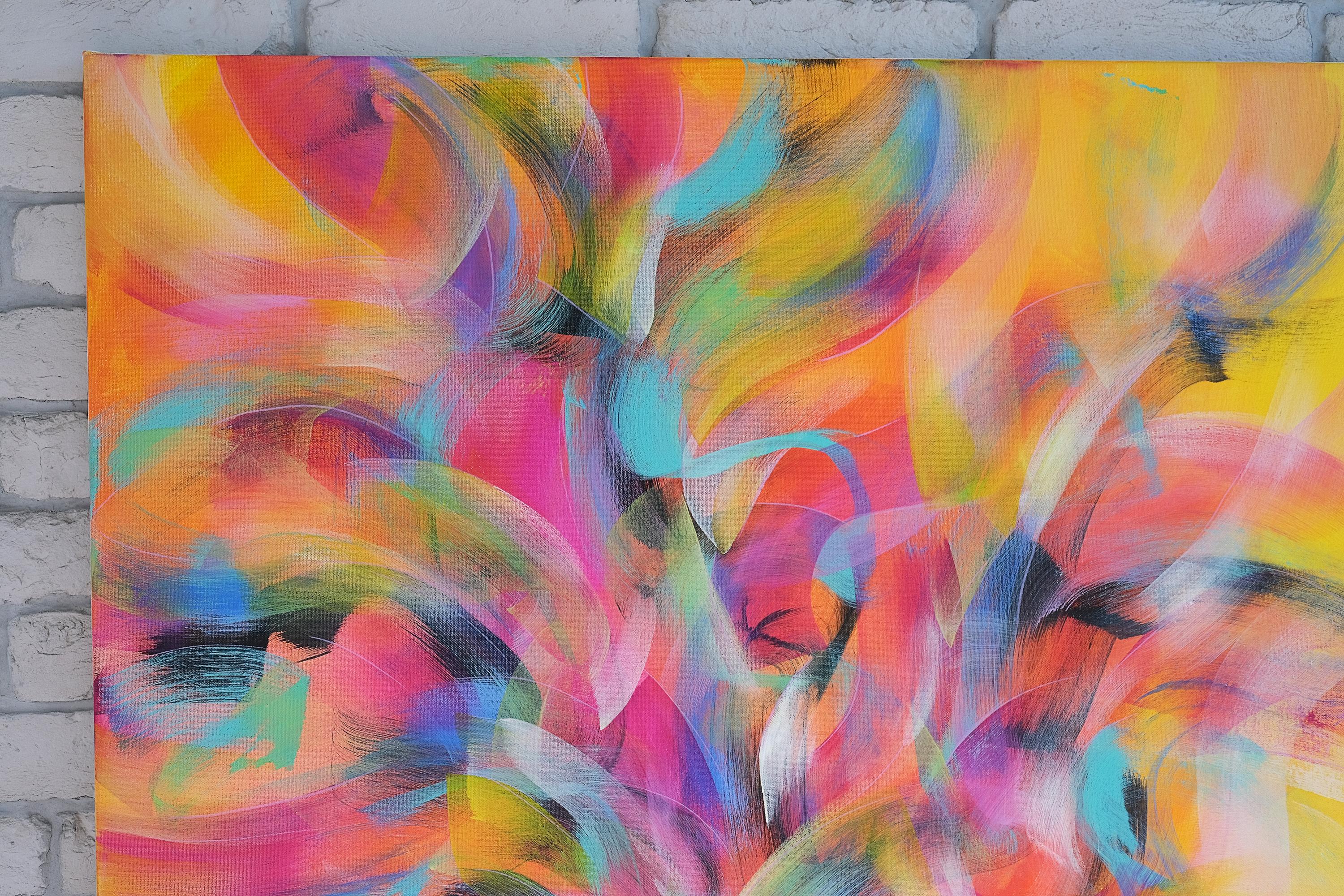 Luminosità, quadro astratto Modern Color 100x100cm di Anna Selina 2