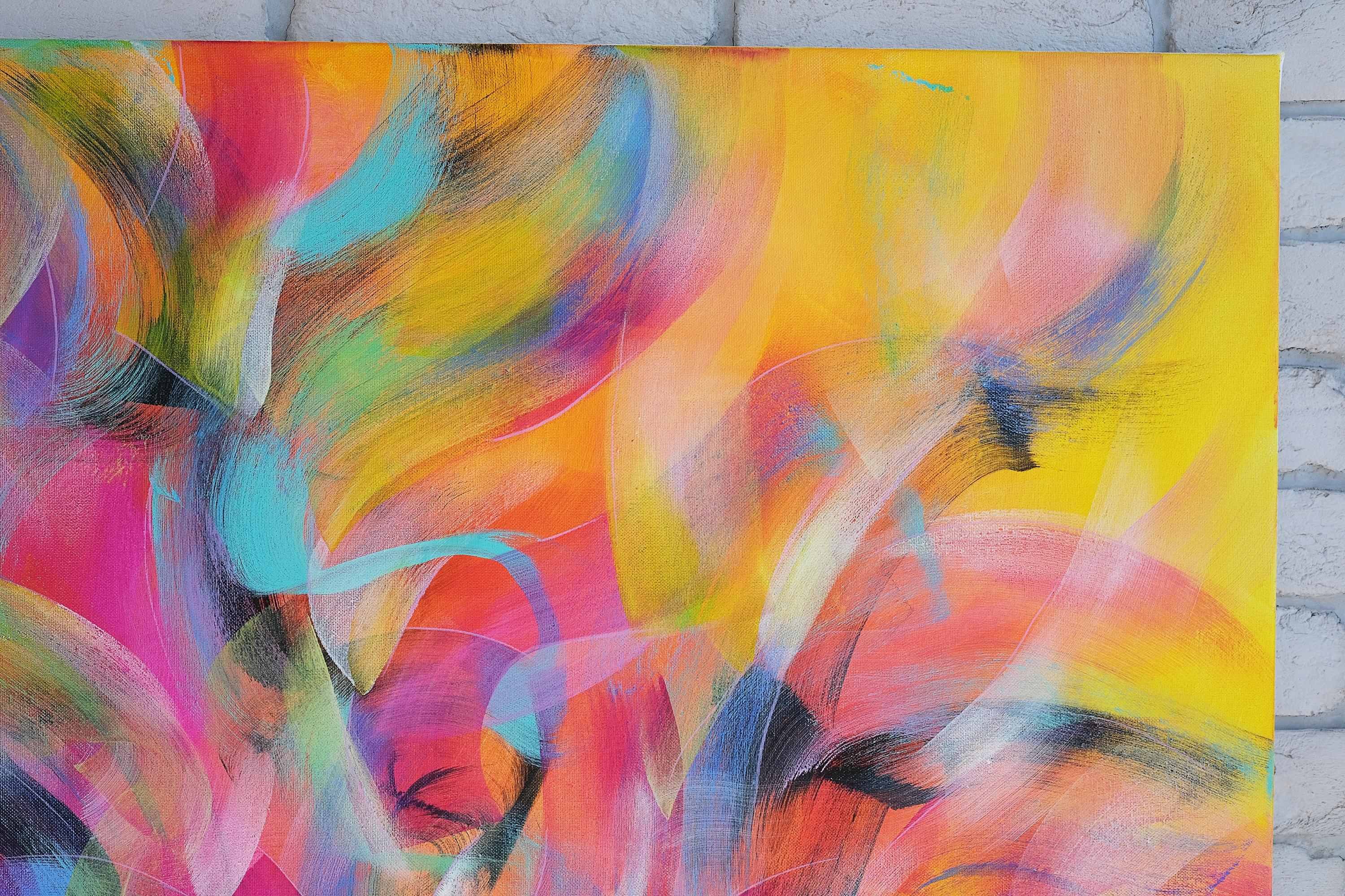 Luminosità, quadro astratto Modern Color 100x100cm di Anna Selina 3
