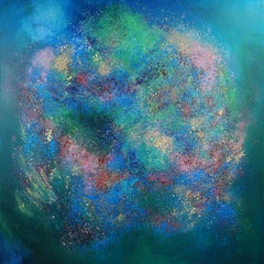 Evanescence, Modern Colorful Abstract Painting 100x100cm by Anna Selina