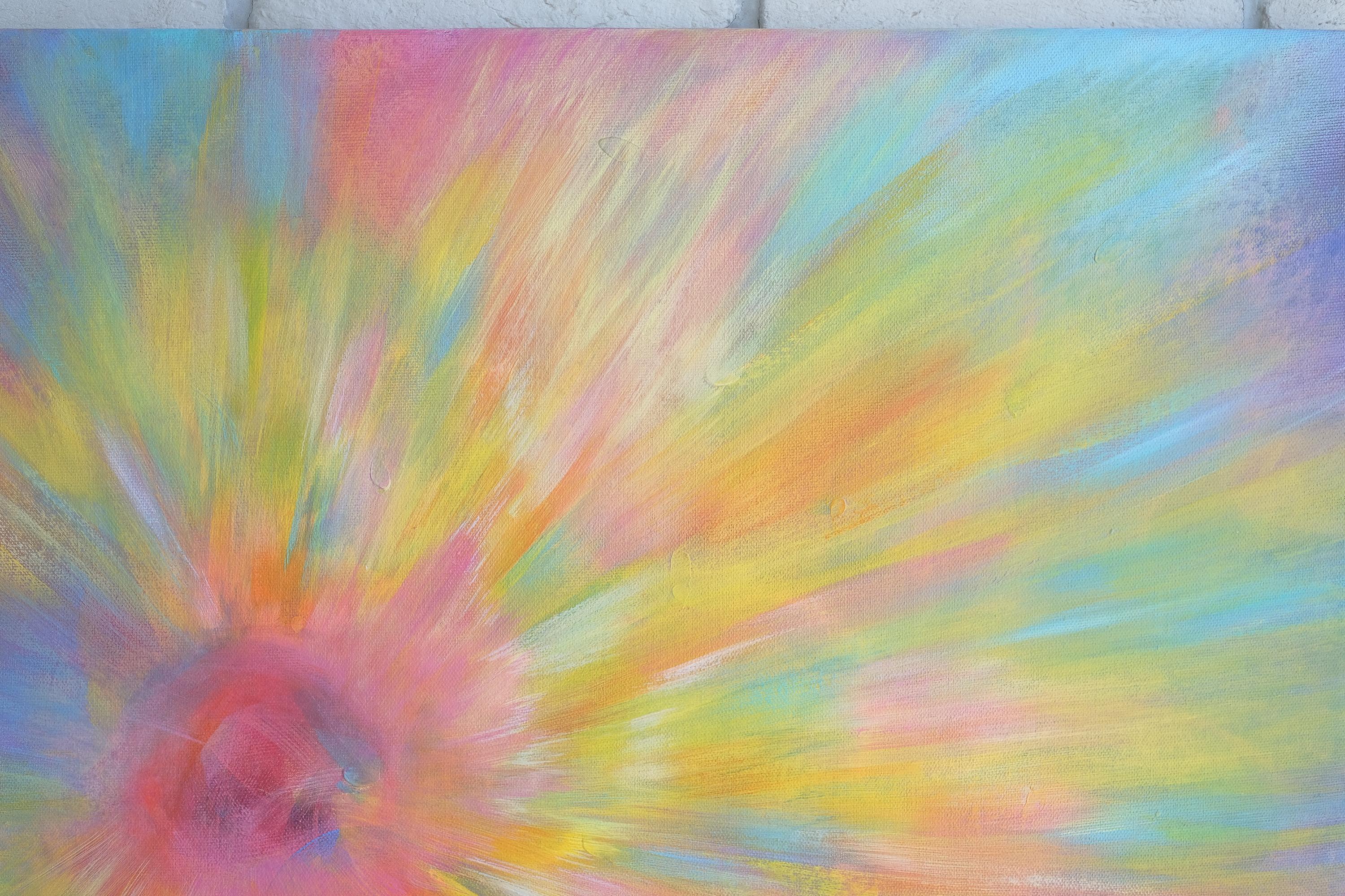 Estensione, Quadro astratto moderno e colorato 100x100cm di Anna Selina in vendita 4