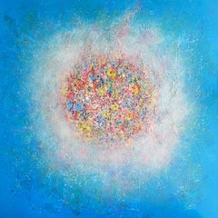 Kaleidoscope, Modern Colorful Abstract Painting 100x100cm by Anna Selina