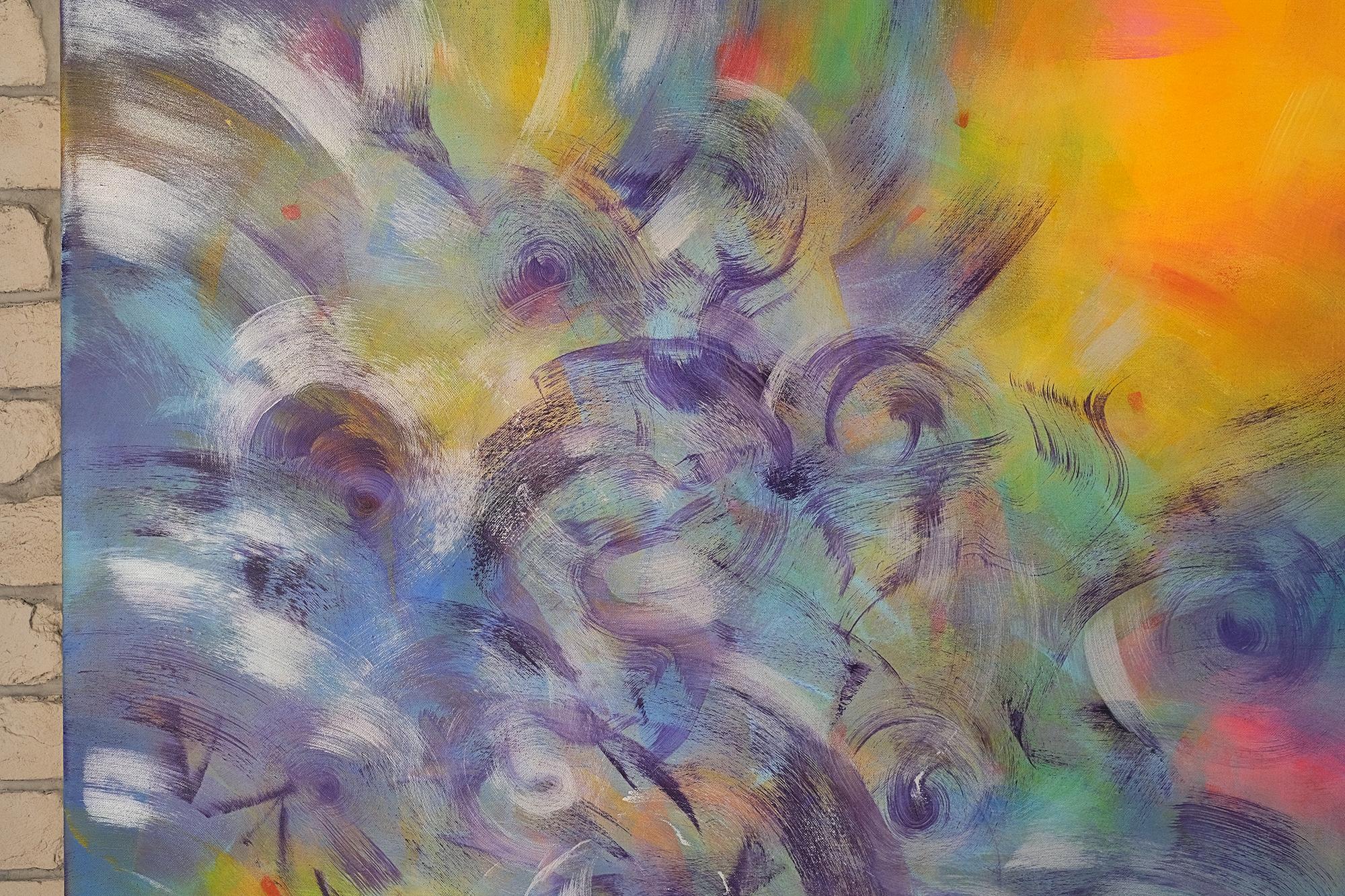 Gratitudine, quadro astratto Modern Color 100x100cm di Anna Selina in vendita 4