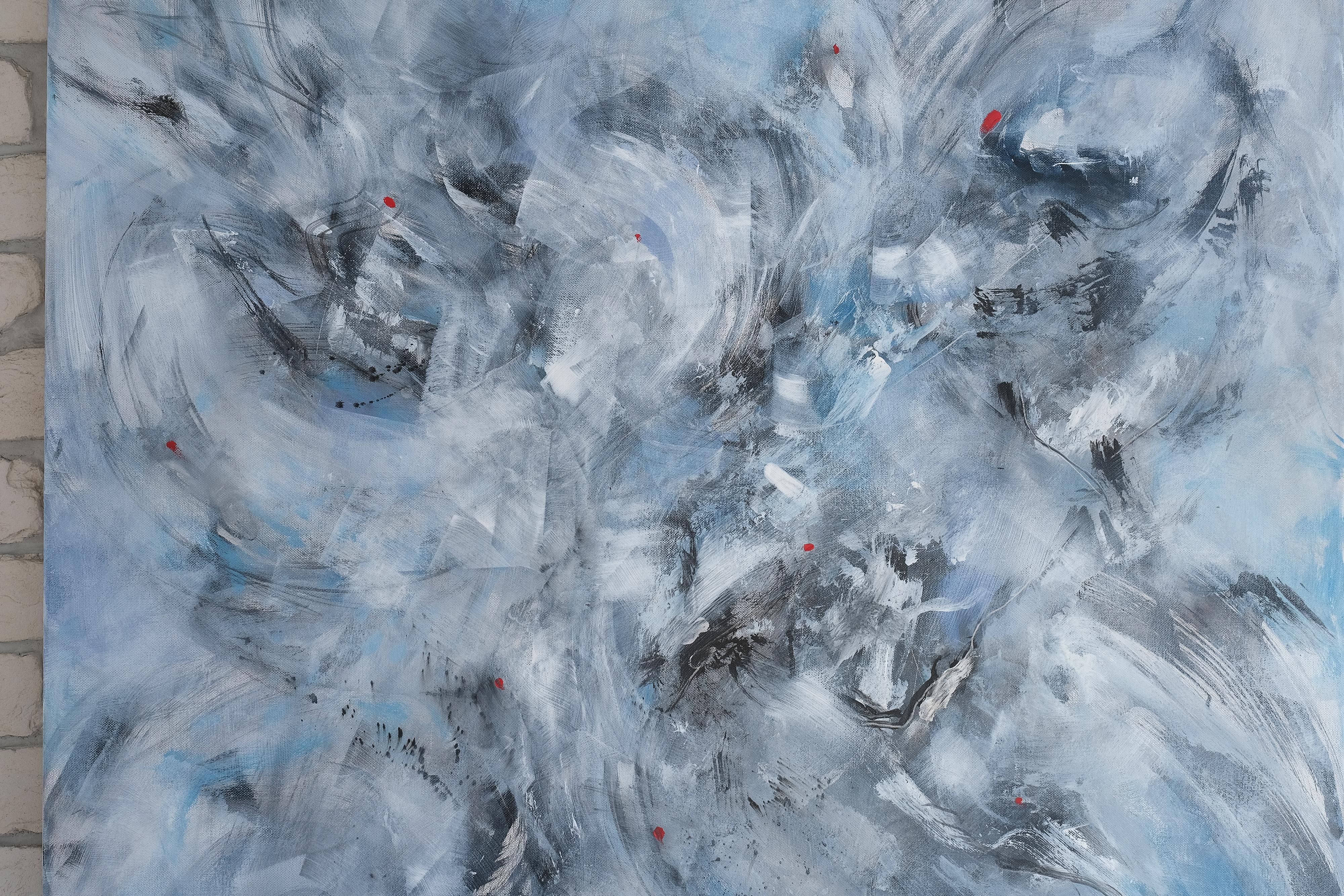 Rebirth of Inner Power, Modernes abstraktes Gemälde 100x100cm von Anna Selina im Angebot 3