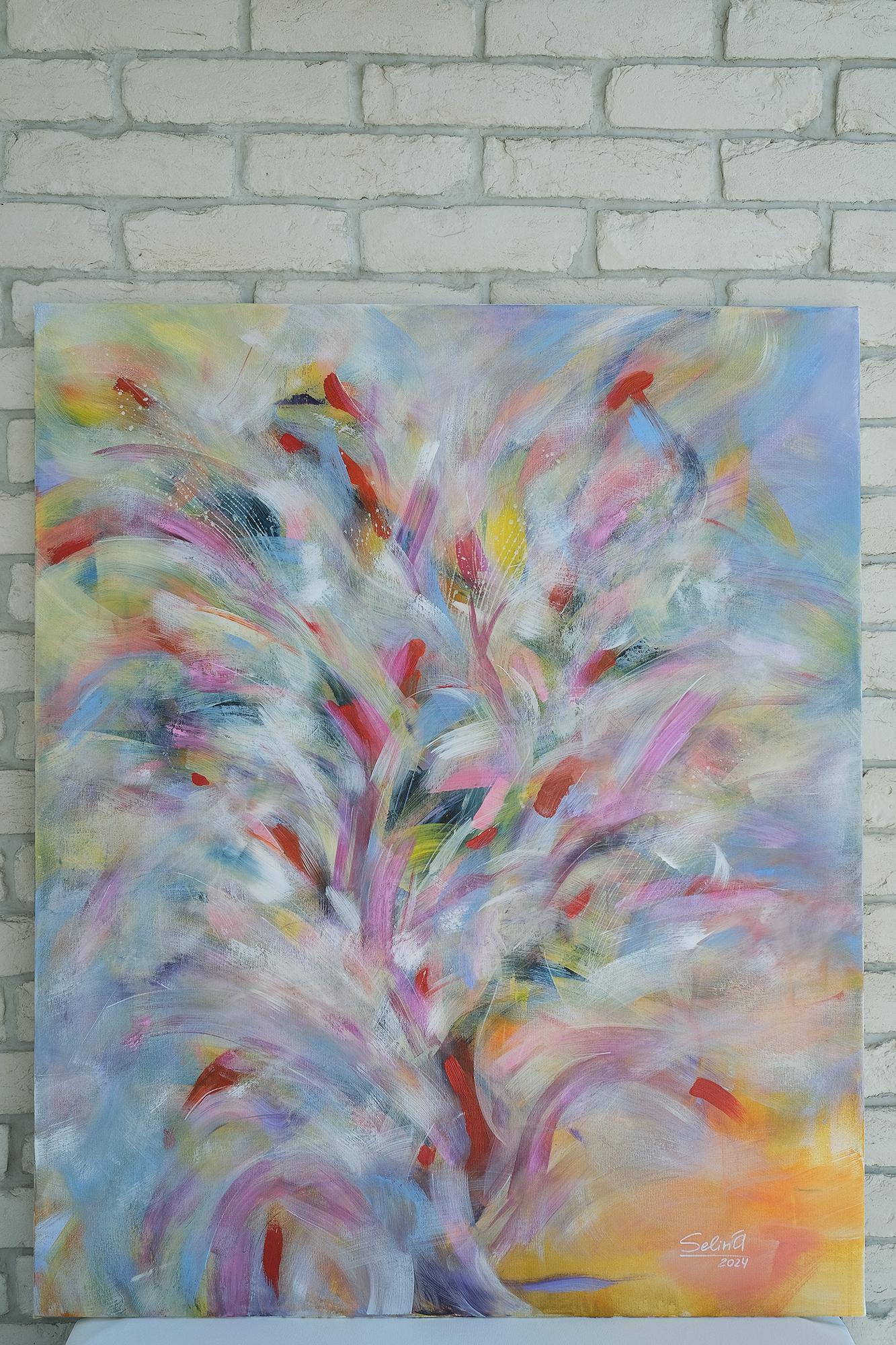 Gioia d'estate, quadro astratto Modern Color 110x90cm di Anna Selina 1