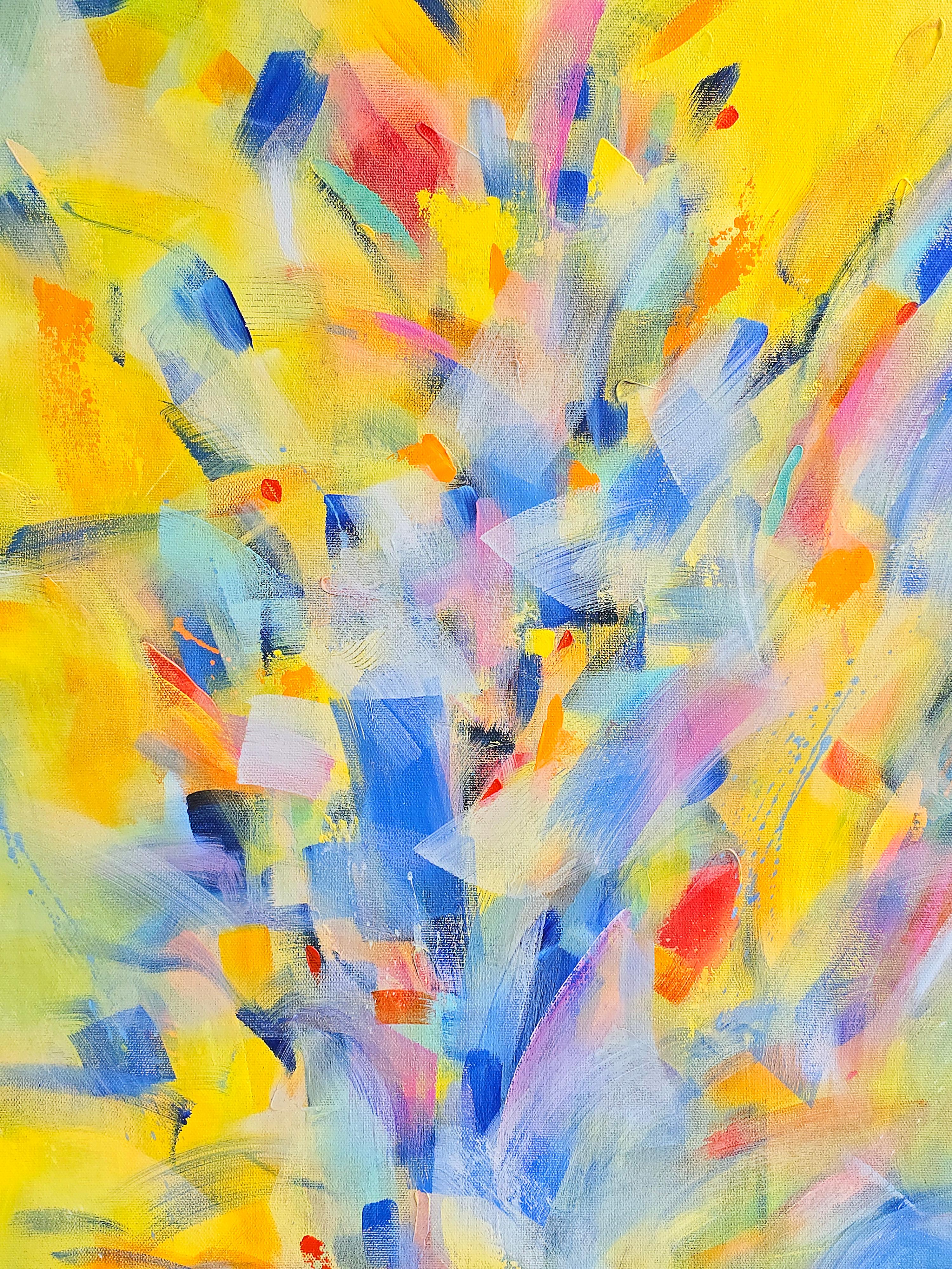 Pittura astratta Modern Color 100x100cm di Anna Selina 4