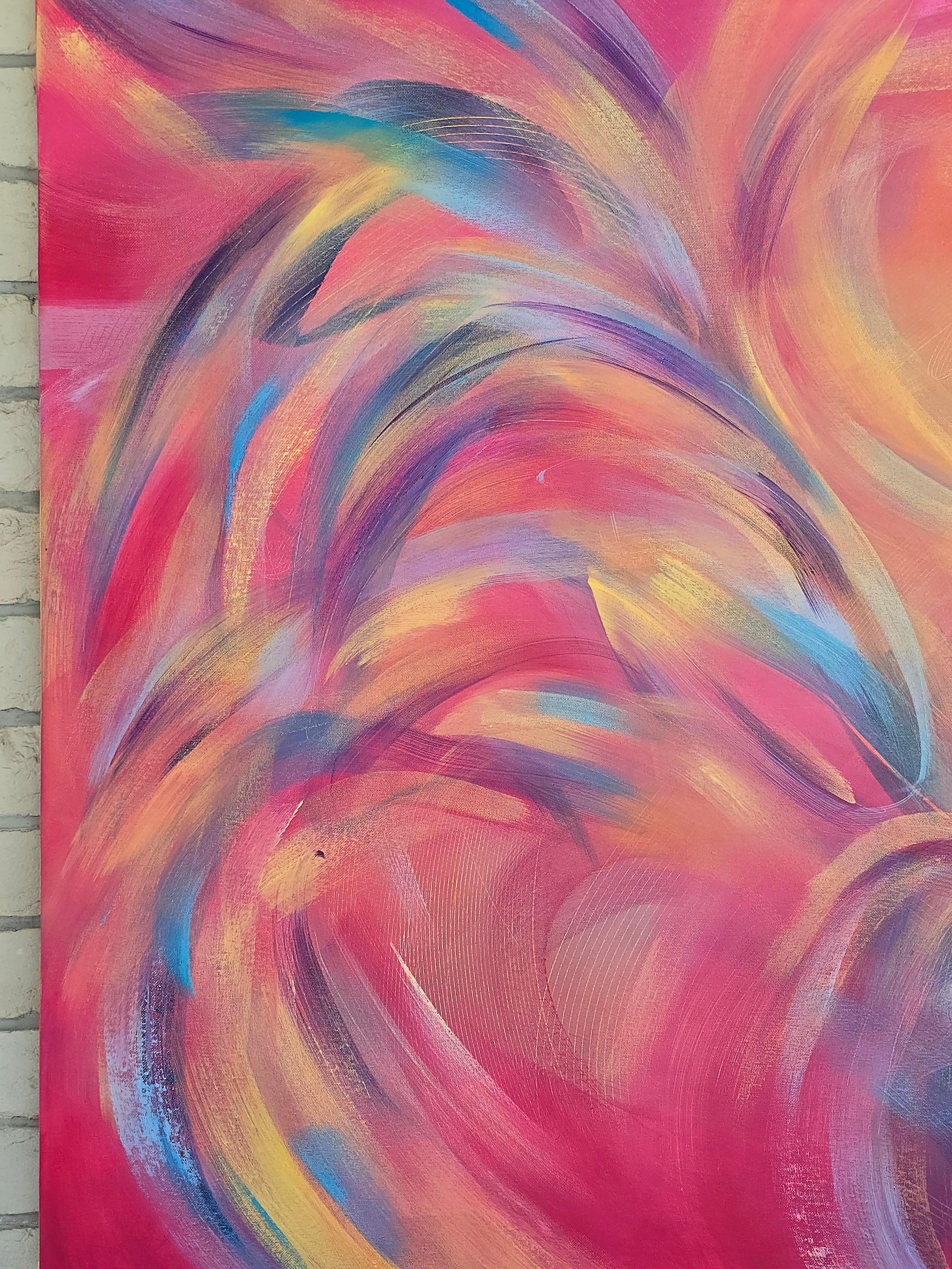 Il flusso, quadro astratto Modern Color 100x100cm di Anna Selina in vendita 2
