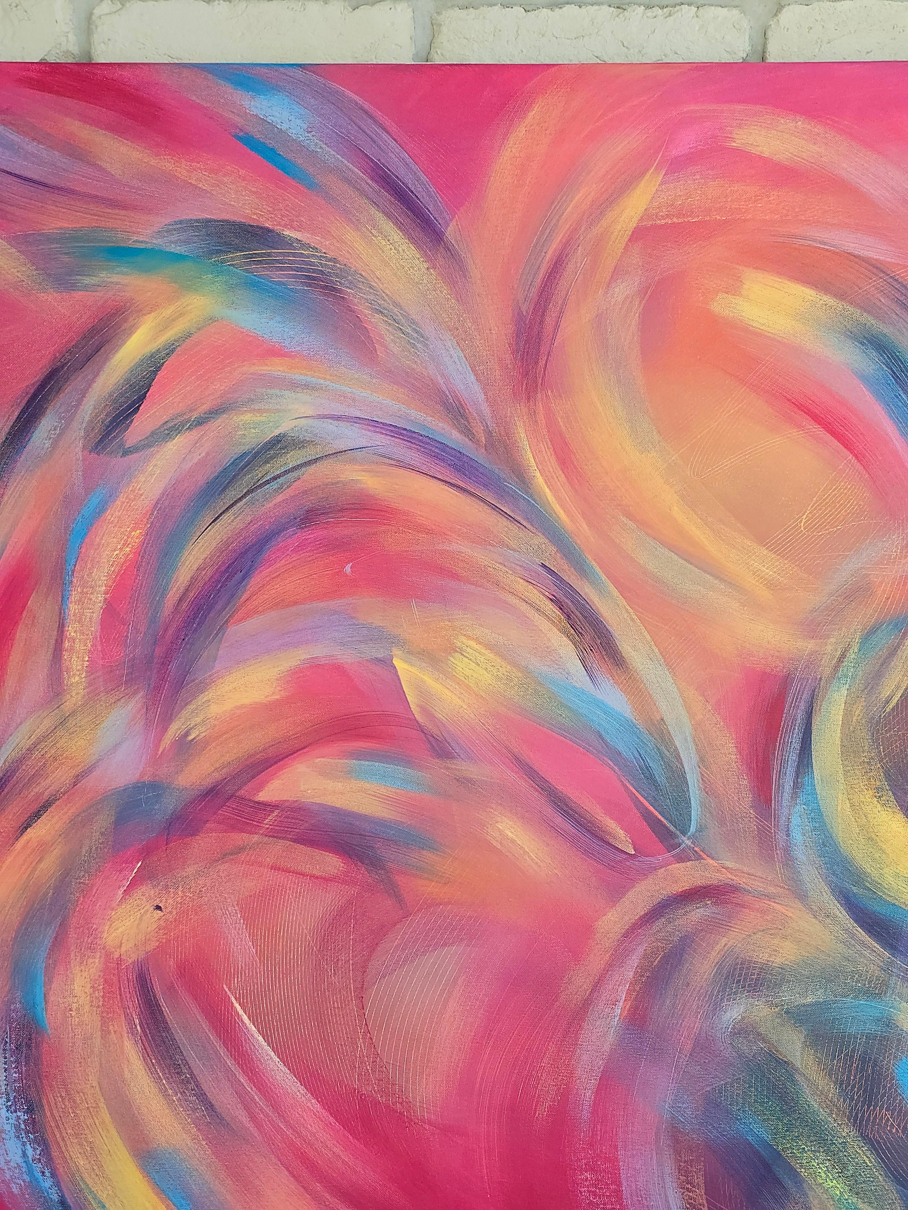Il flusso, quadro astratto Modern Color 100x100cm di Anna Selina in vendita 3