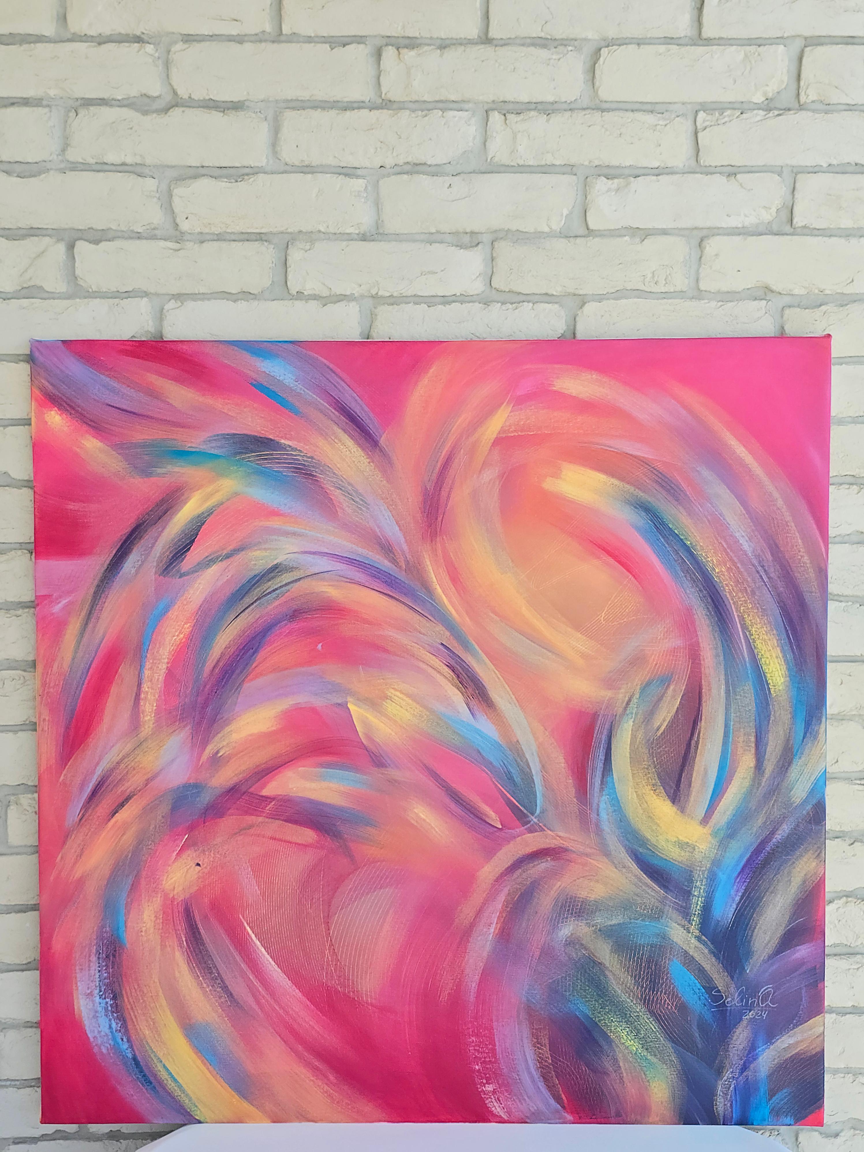 Il flusso, quadro astratto Modern Color 100x100cm di Anna Selina in vendita 4