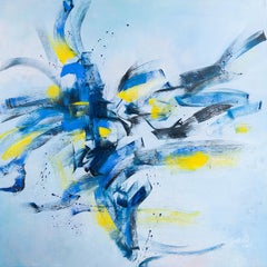     Weightlessness, Modern Colorful Abstract Painting 100x100cm by Anna Selina