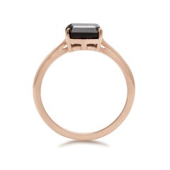 Anna Sheffield 14 Karat Gold Black Diamond Bea East/West Solitaire Ring