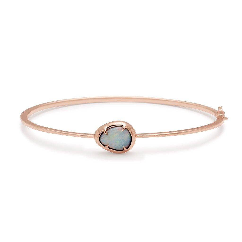 Anna Sheffield 14 Karat Rose Gold Opal Amulet Bracelet In New Condition For Sale In New York, NY