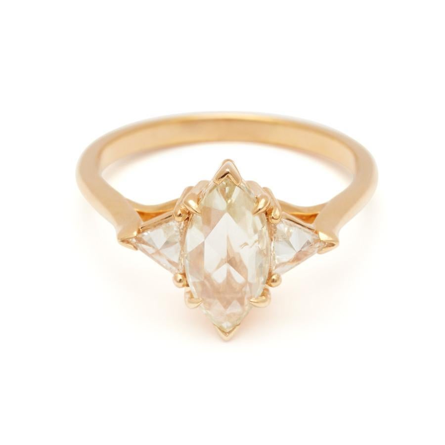 champagne marquise diamond ring