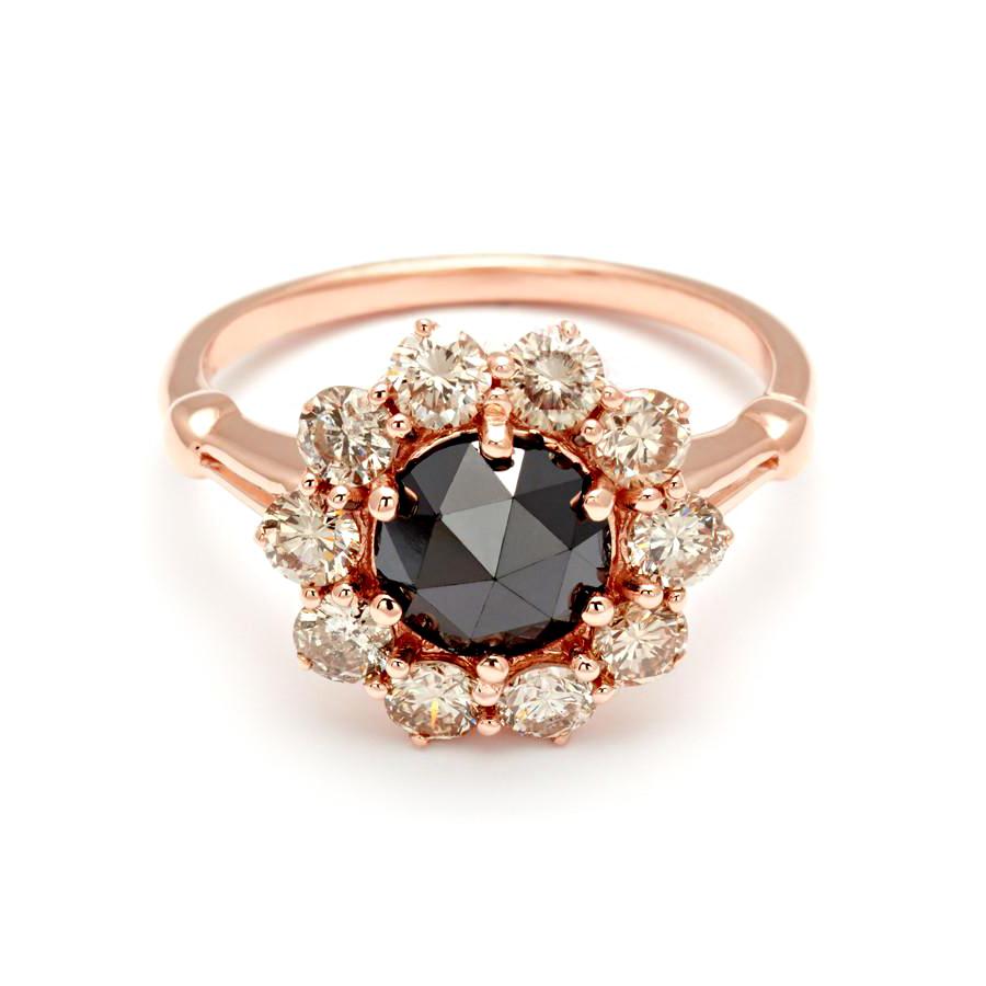 anna sheffield black diamond ring