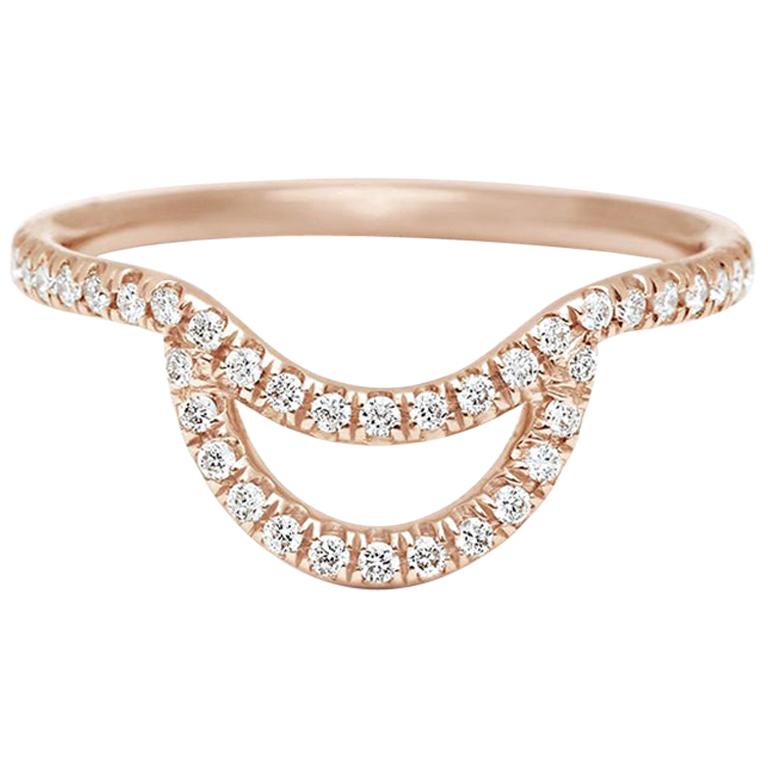 Anna Sheffield White Diamond Pave Helios Band For Sale