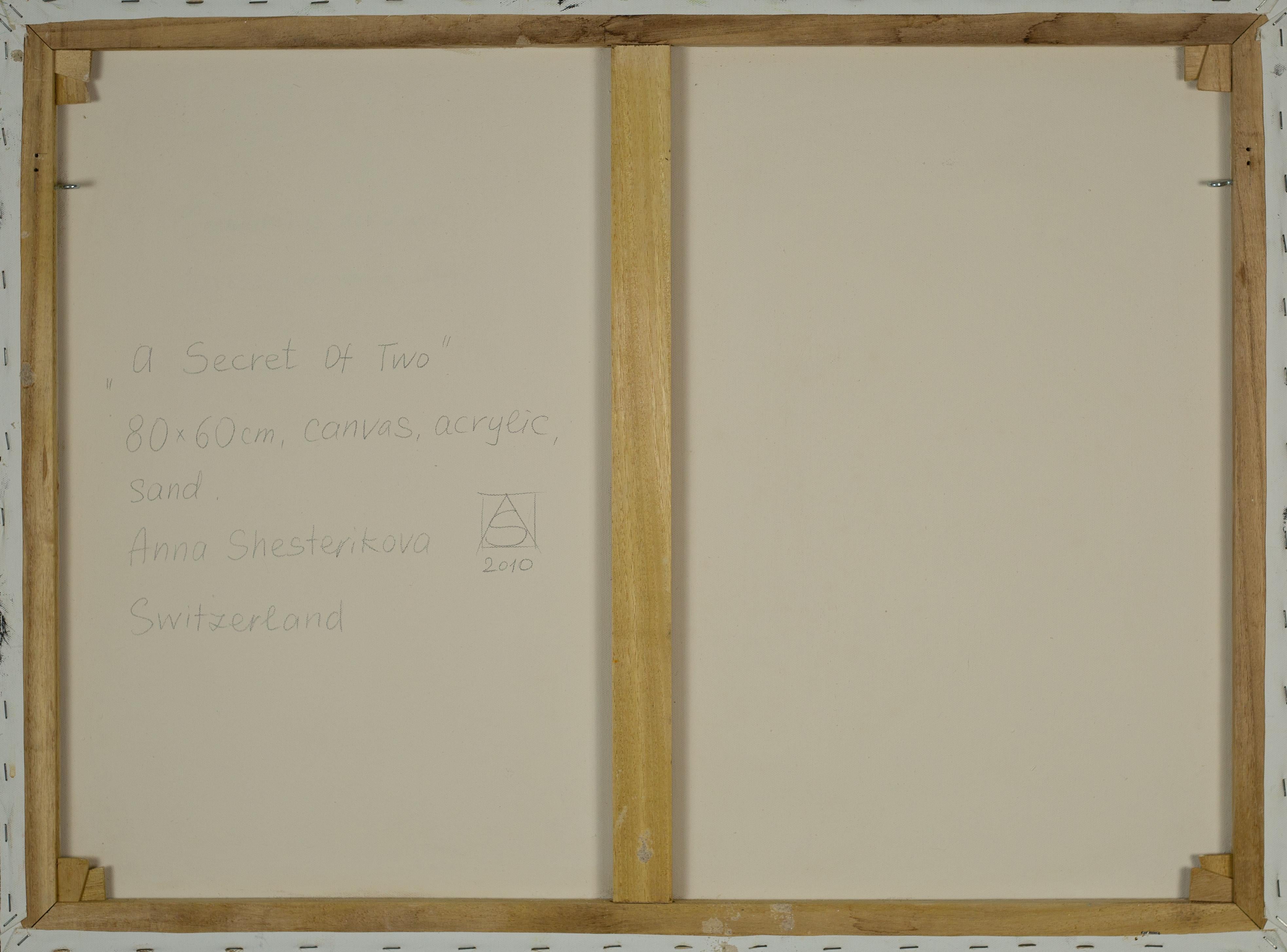 Un secret de deux. Portrait figuratif, Venise, carnaval, masque, horizontal en vente 11