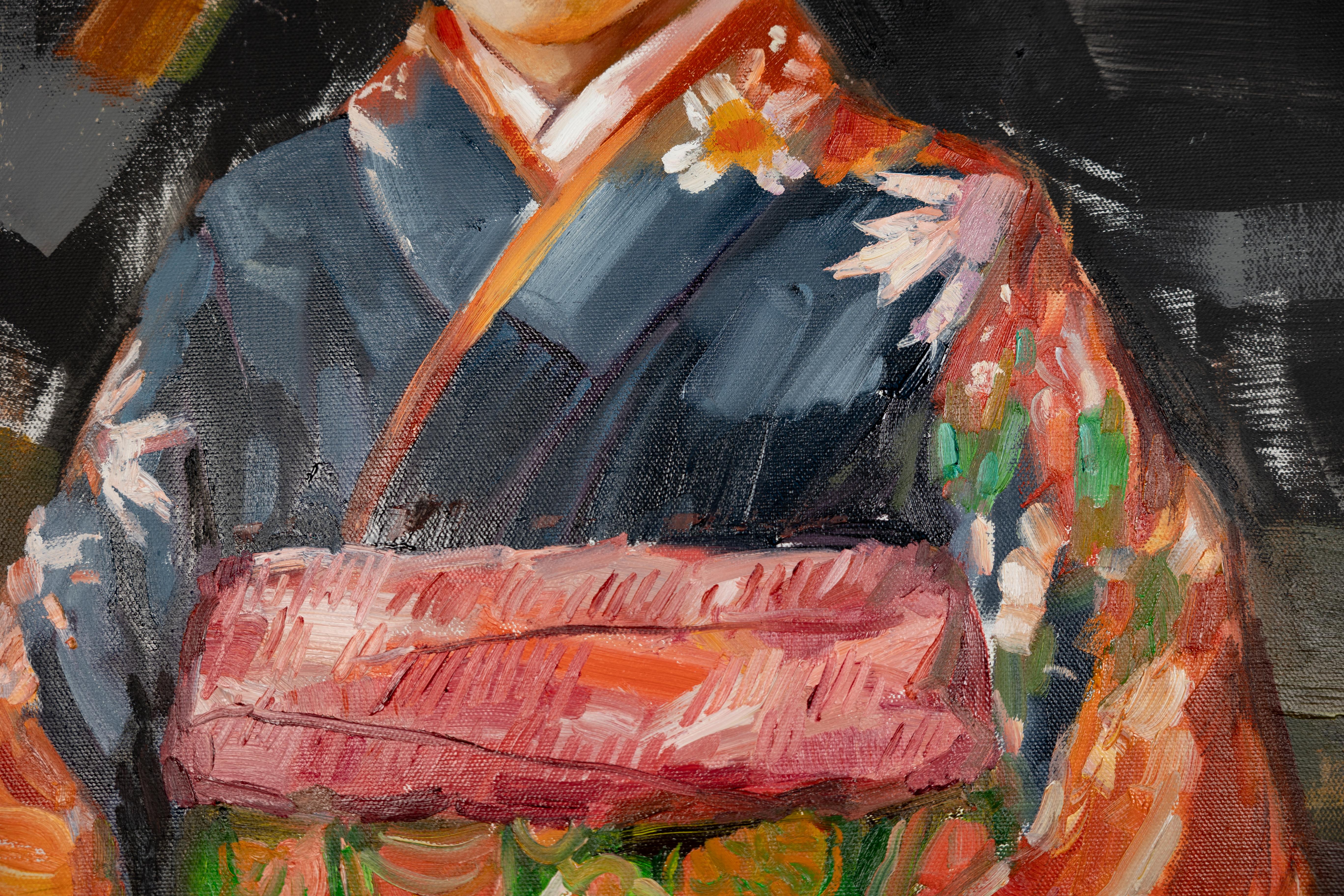 Akari. Vacanze. Ragazza, Giappone, Kimono in vendita 3