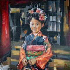 Akari. Vacanze. Ragazza, Giappone, Kimono