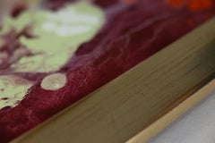 Streben. Rotes Quadrat, Abstrakte expressionistische Werke für Innenräume, Blumen