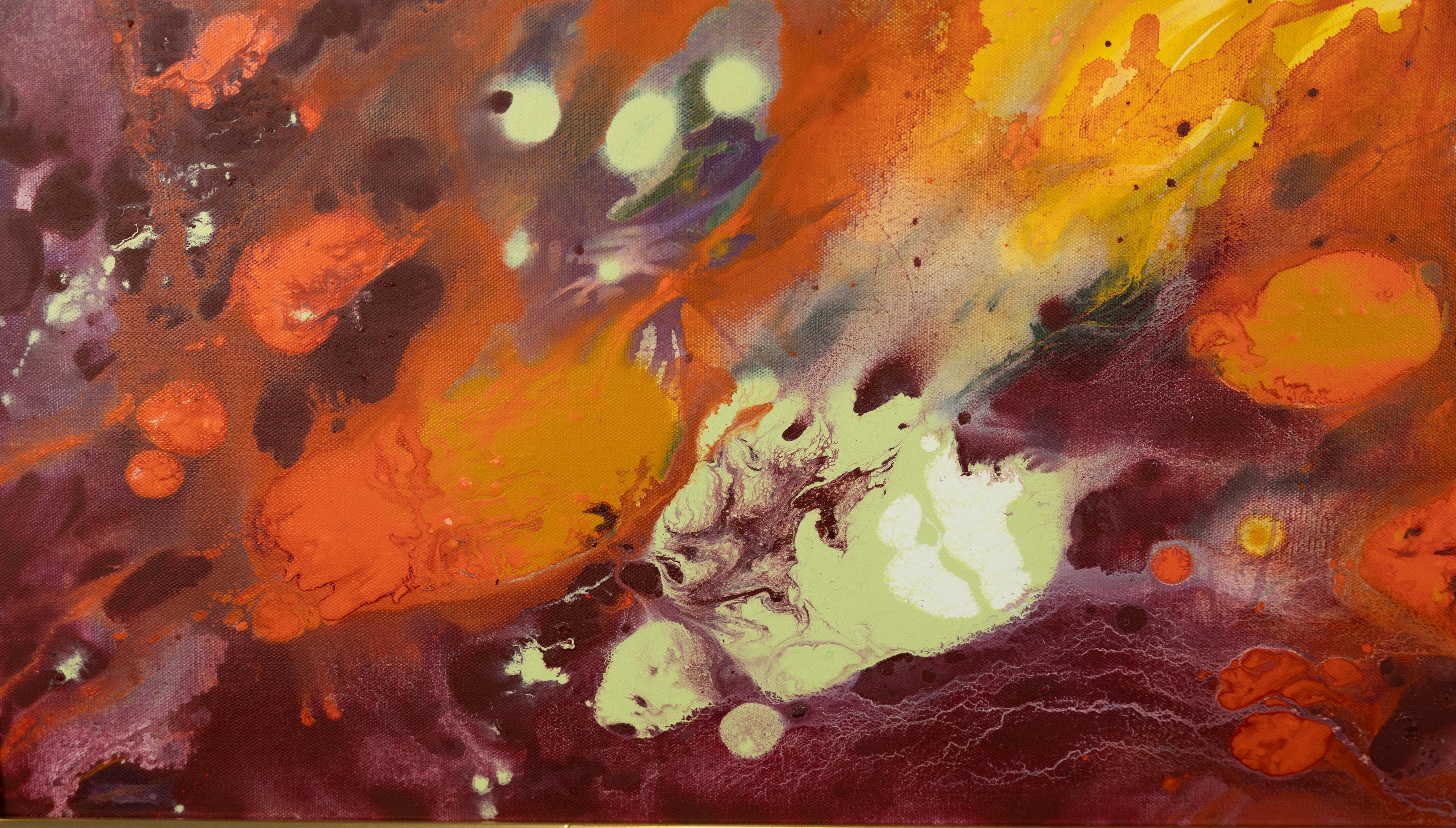 Aspiration. Red square, Abstract expressionist works for interior, Flowers For Sale 1