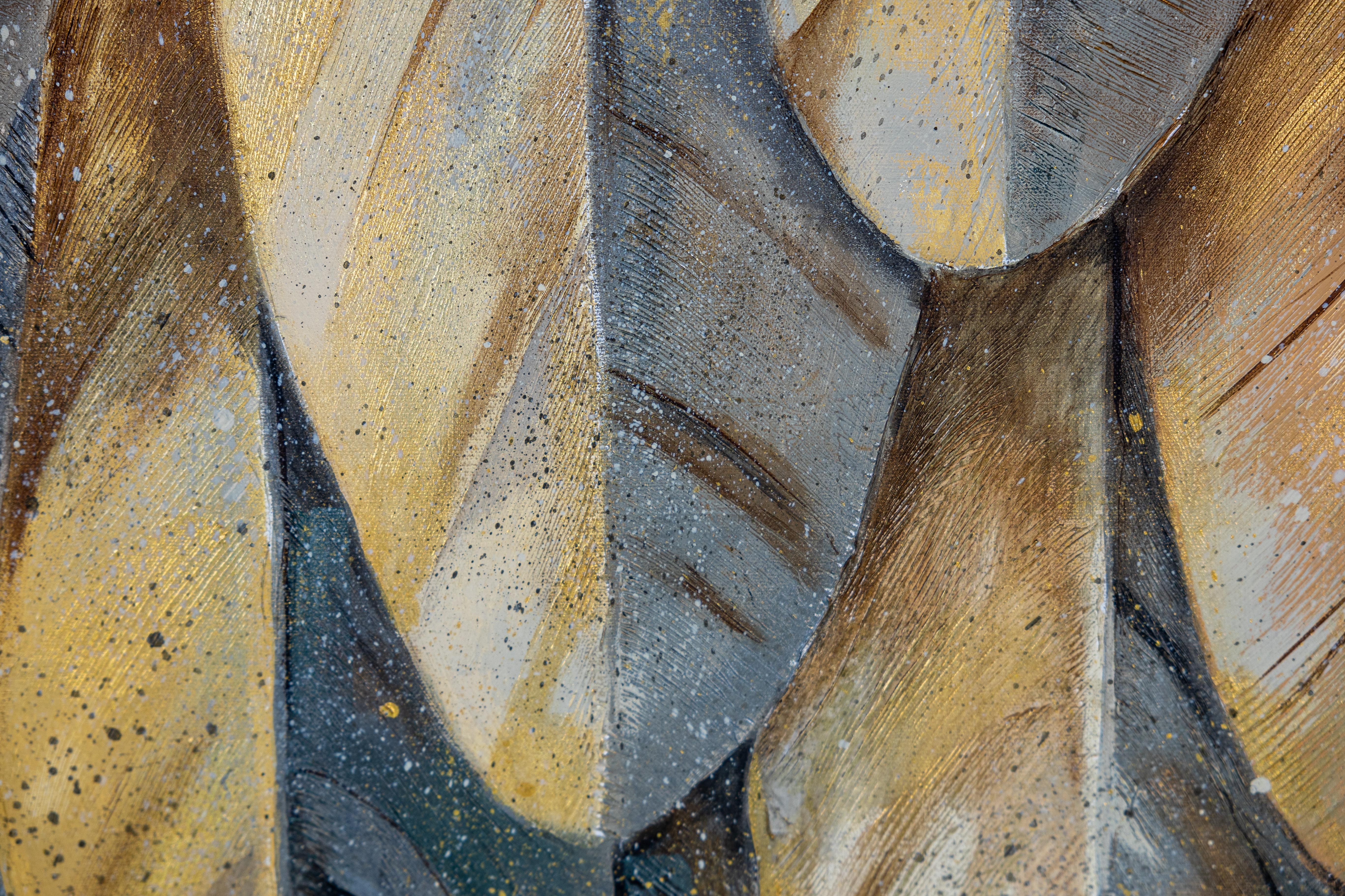 Autumn Bird. Semi-astratto, grande, verticale, per un interno moderno in vendita 6