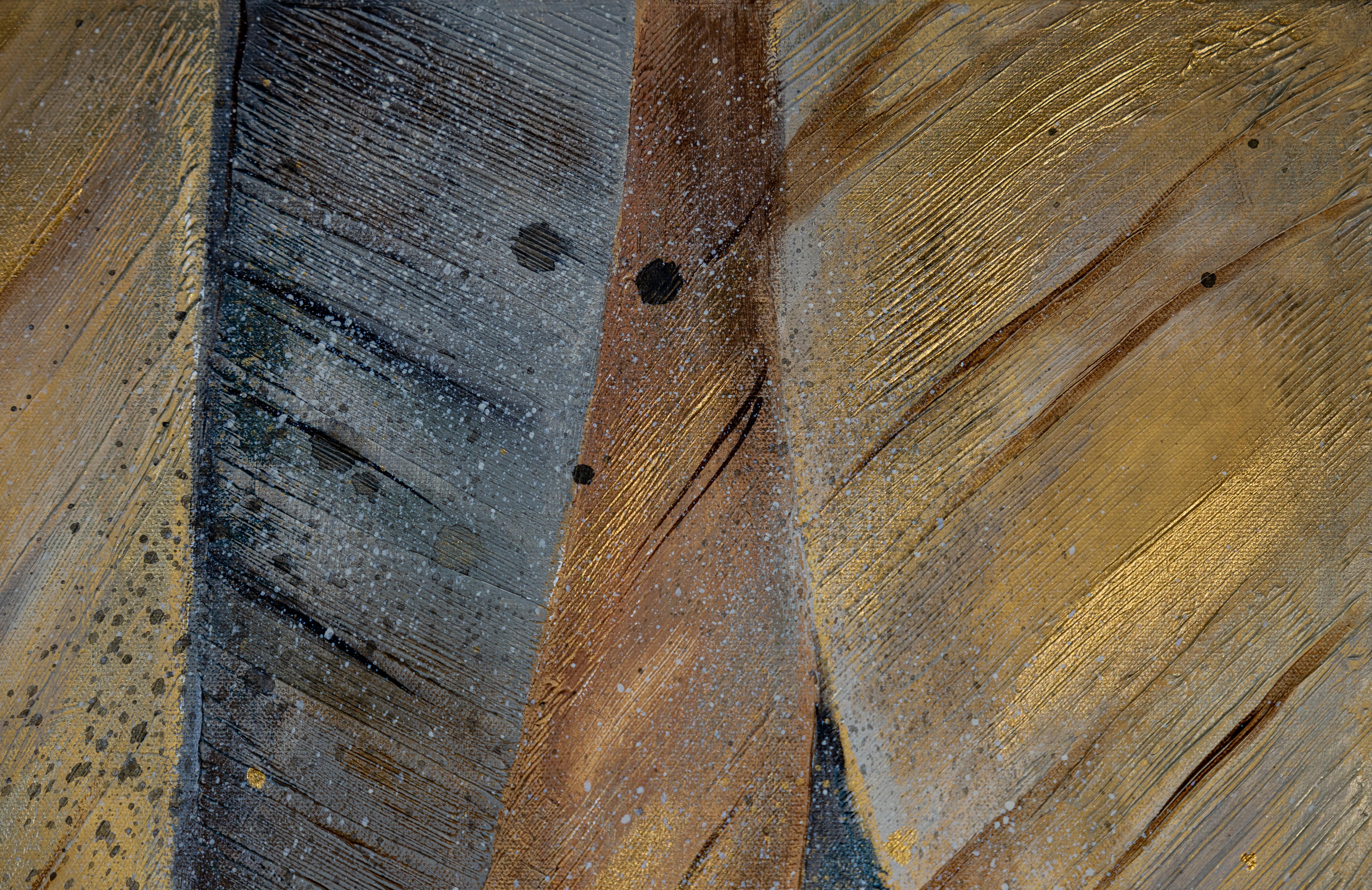 Autumn Bird. Semi-astratto, grande, verticale, per un interno moderno in vendita 3