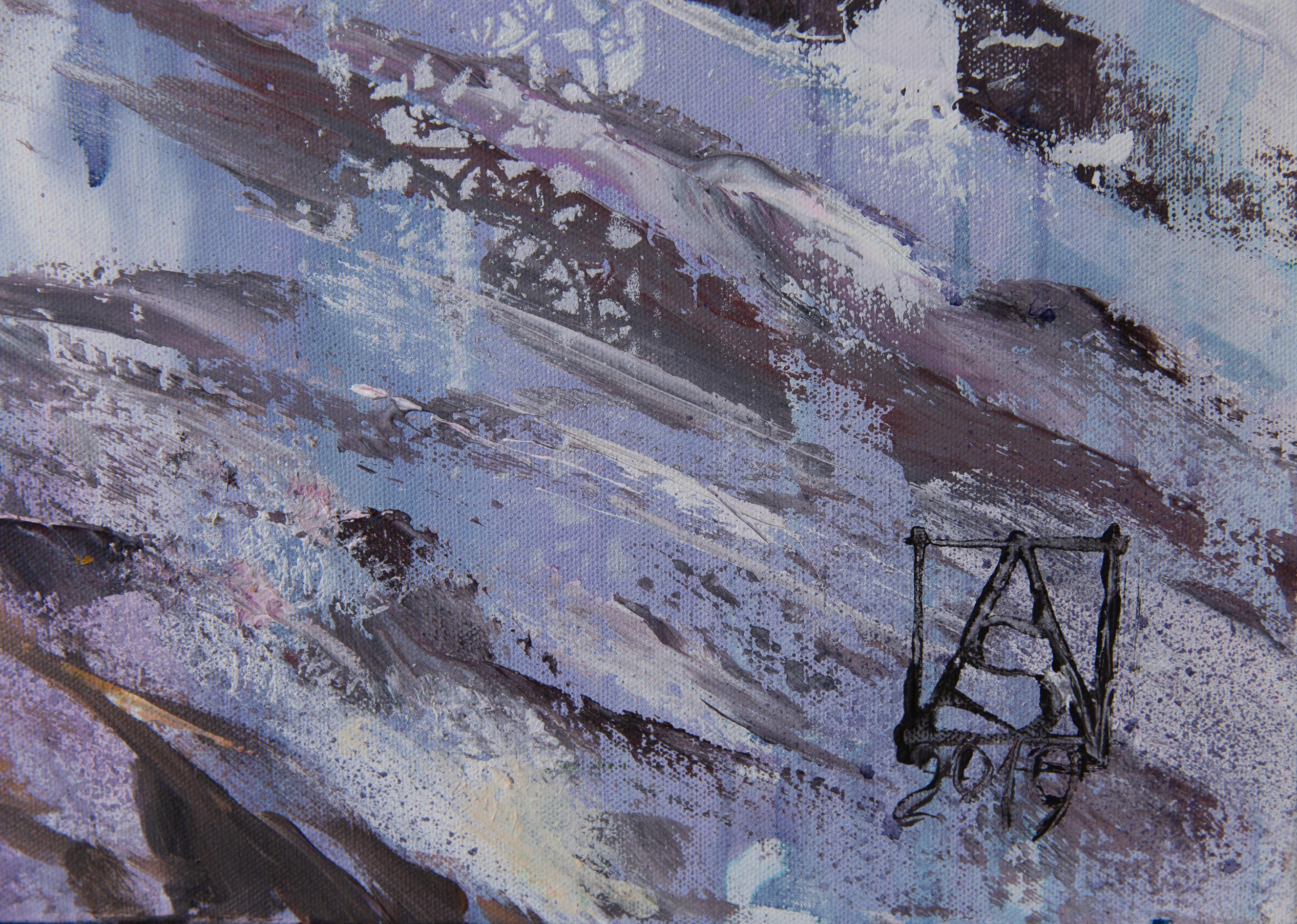 Avachinsky Volcano (Kamchatka Peninsula). Horizontal, impressionism - Impressionist Painting by Anna Shesterikova