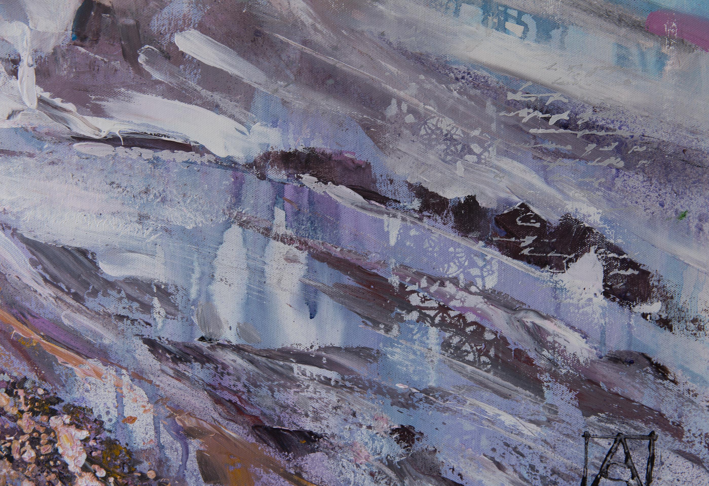 Avachinsky Volcano (Kamchatka Peninsula). Horizontal, impressionism For Sale 4
