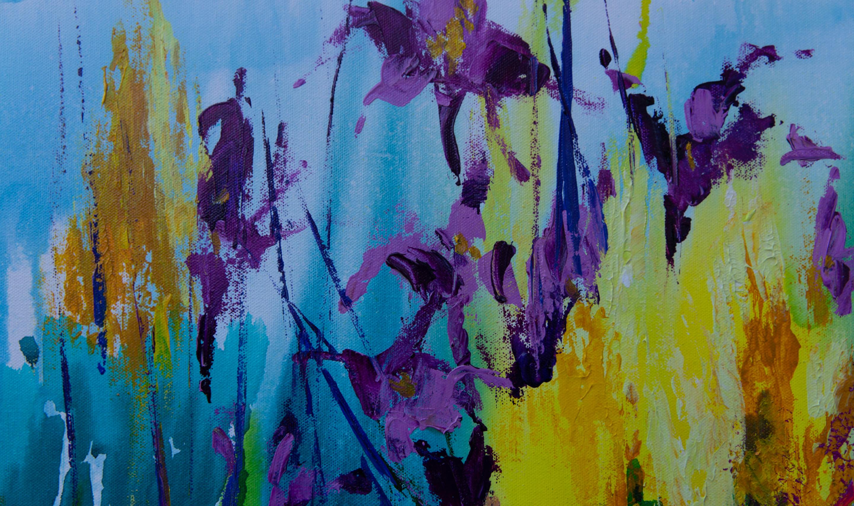 Comienzo del verano. Horizontal, expresionismo, flores, interior, luminoso en venta 2