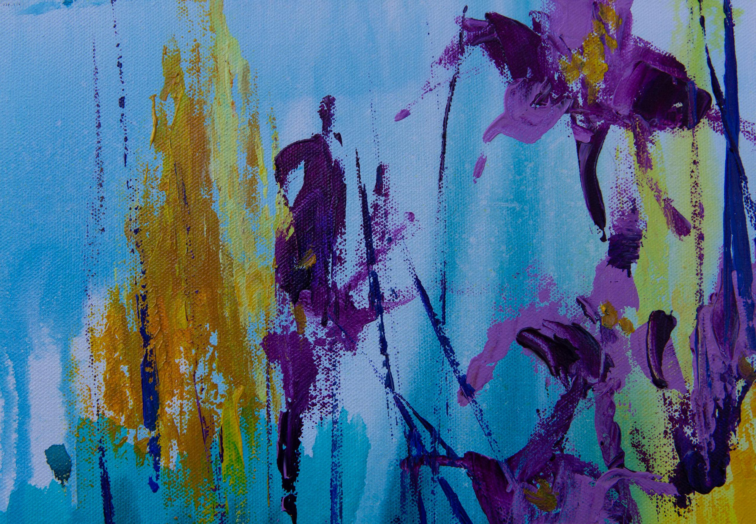 Comienzo del verano. Horizontal, expresionismo, flores, interior, luminoso en venta 3