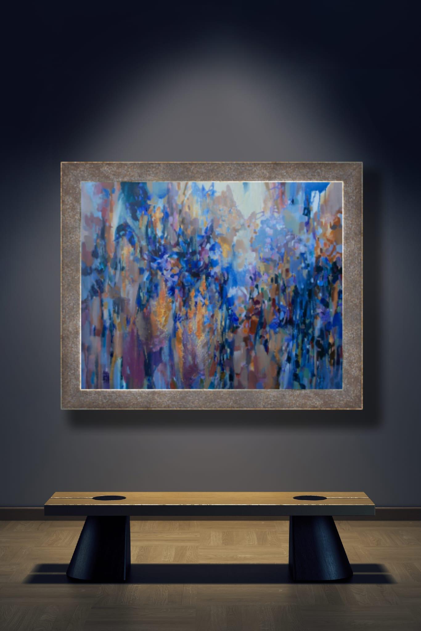 Humeur bleue. Horizontal, expressionnisme, impressionnisme, fleurs, intérieur en vente 7
