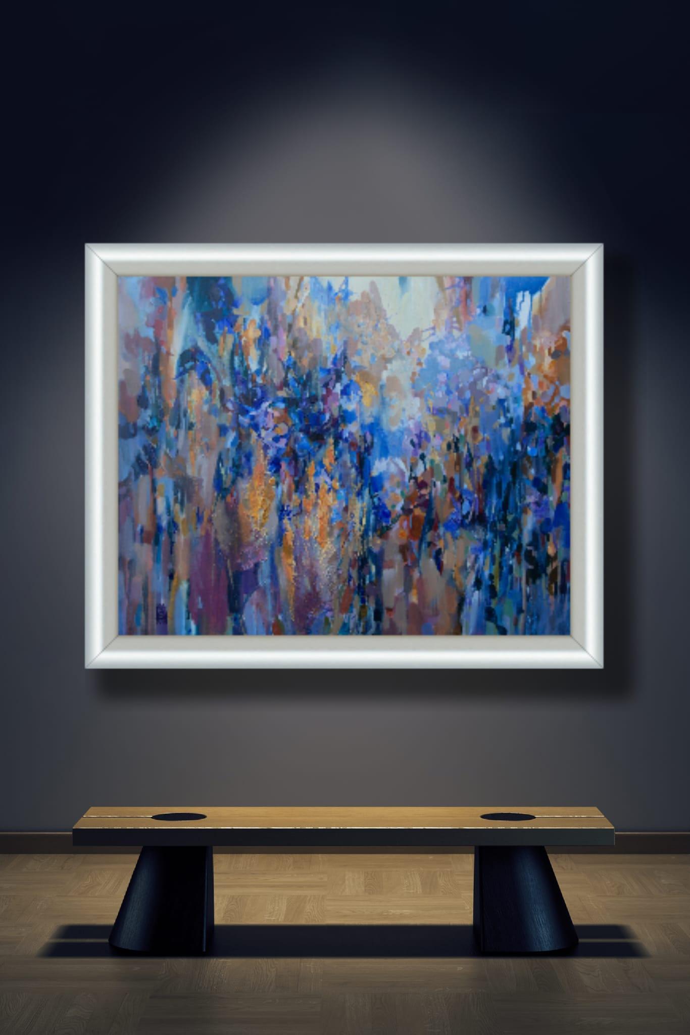 Humeur bleue. Horizontal, expressionnisme, impressionnisme, fleurs, intérieur en vente 9