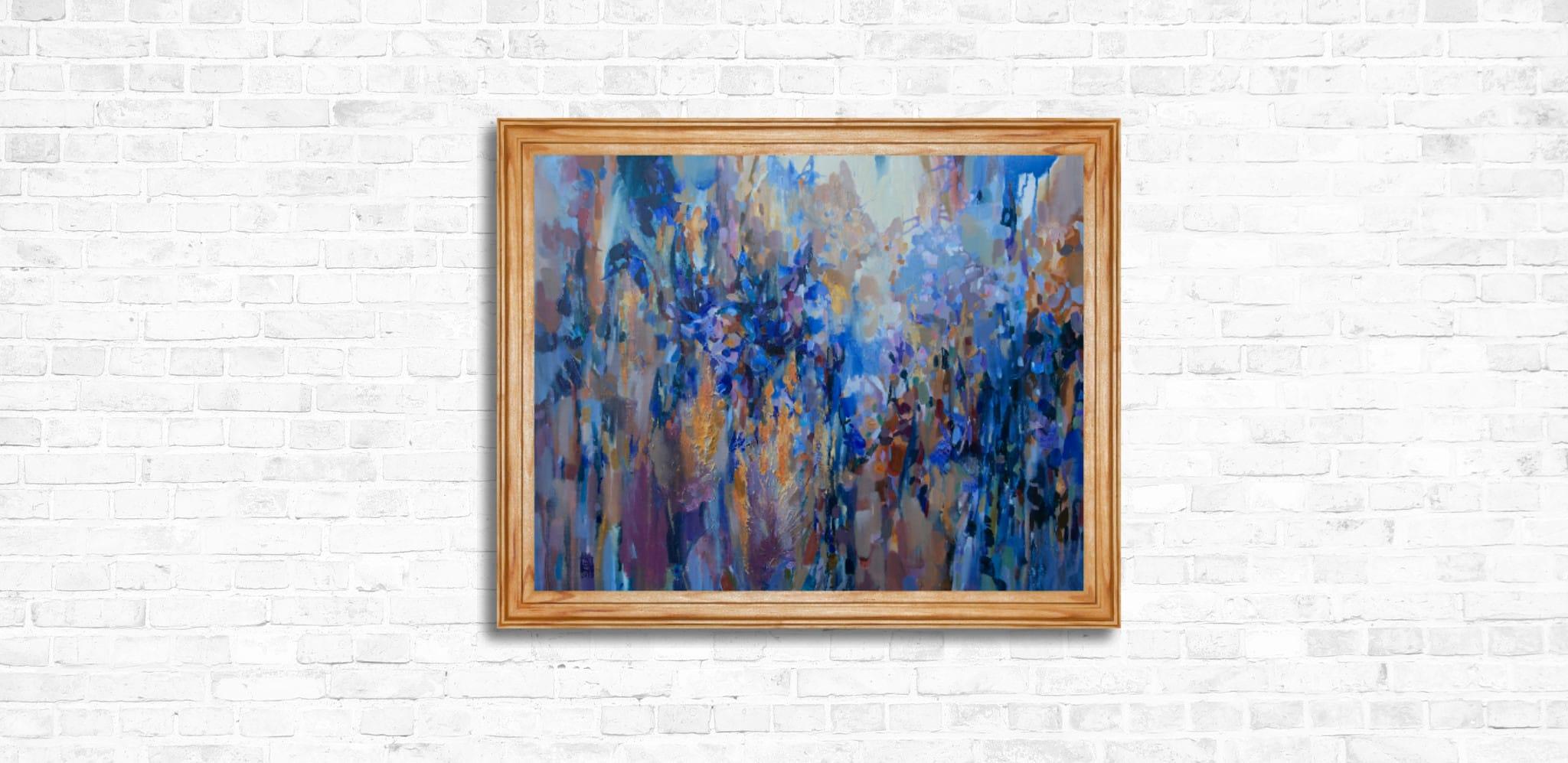 Humeur bleue. Horizontal, expressionnisme, impressionnisme, fleurs, intérieur en vente 10