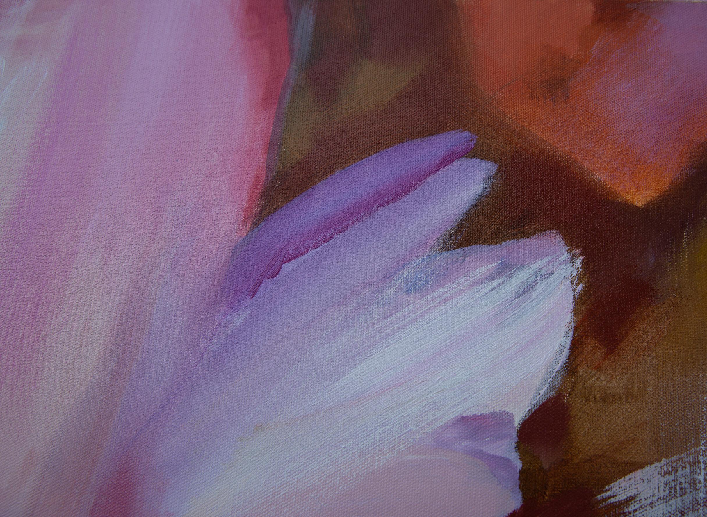 Impressionism, horizontal, large format, flowers, pink, sakura, cherry blossom.

The painting 