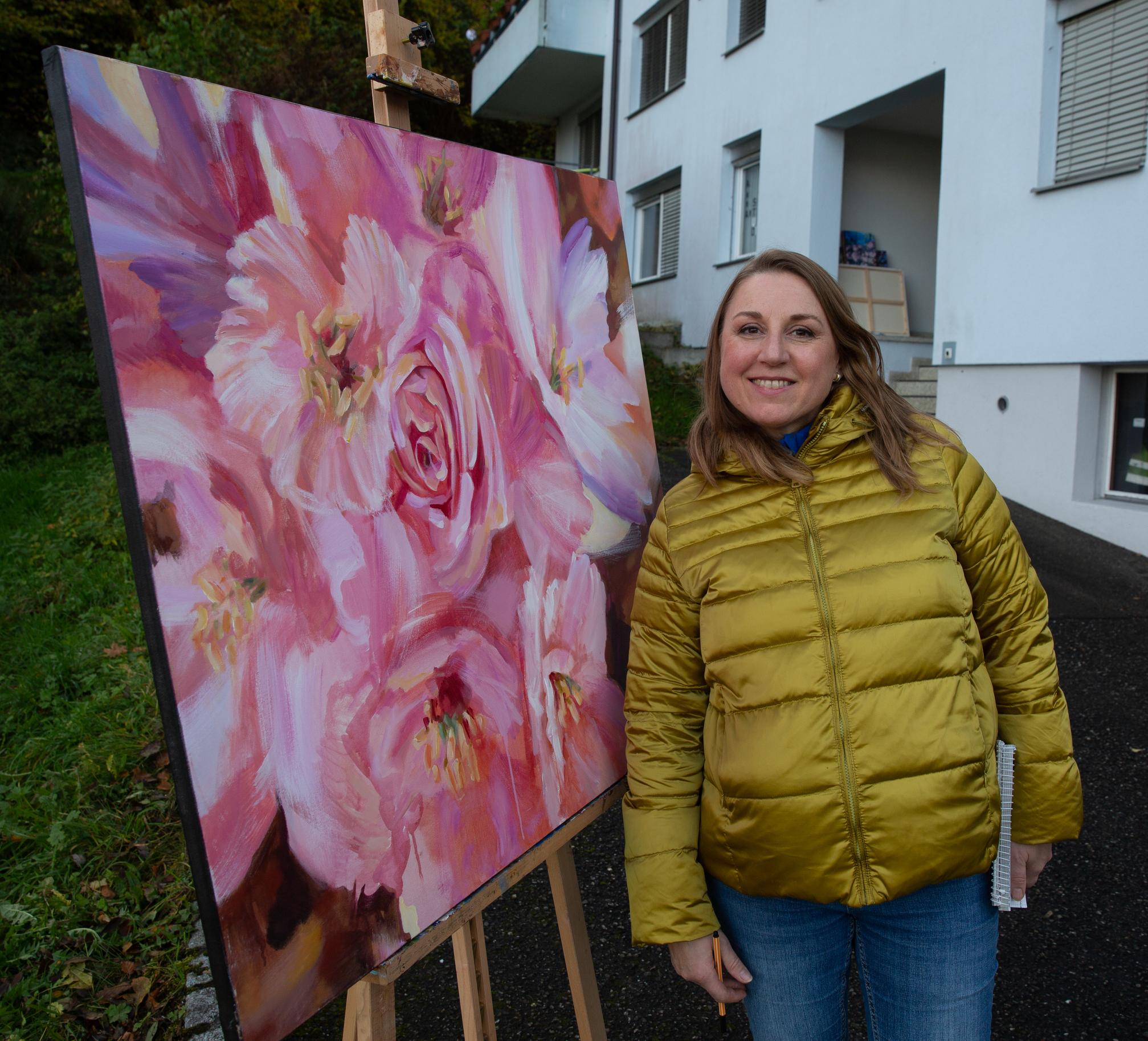 Fiori di ciliegio. Orizzontale, iperrealismo di grandi dimensioni, ciliegio, fiori, interno in vendita 9