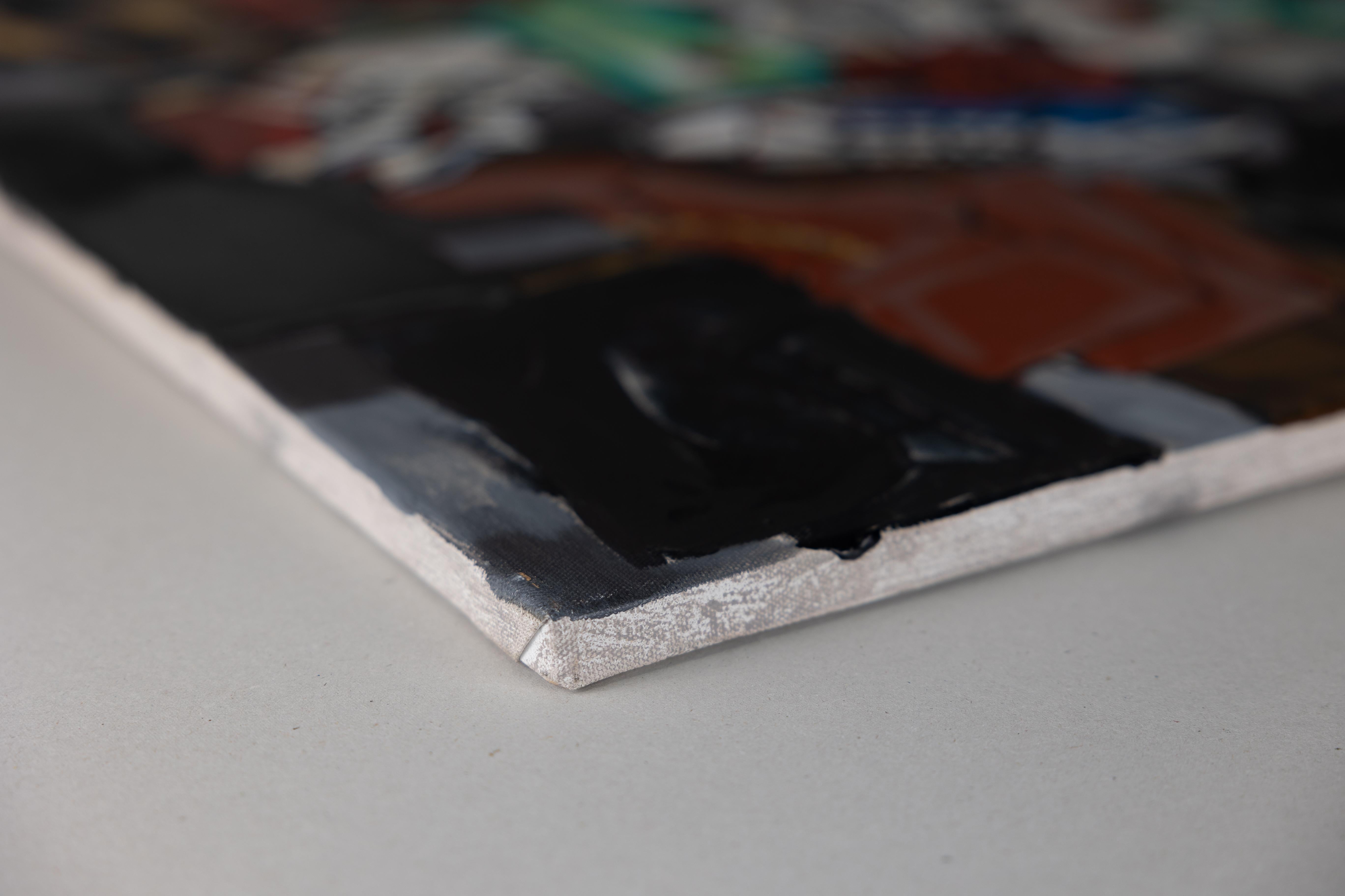 Course of Life. Acrylic painting, large format, horizontal, shoes. - Painting by Anna Shesterikova