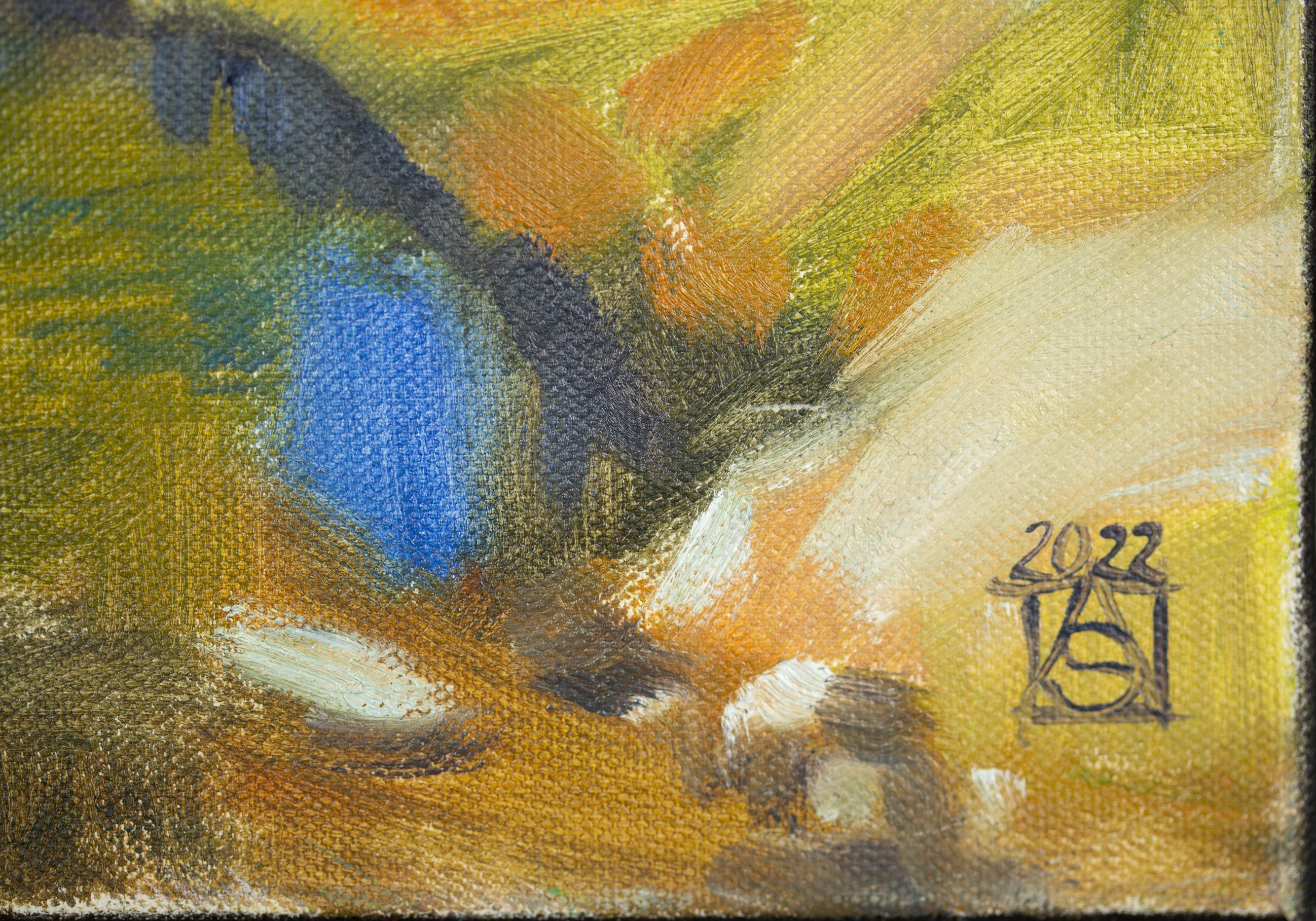 Bach (Grau), Landscape Painting, von Anna Shesterikova