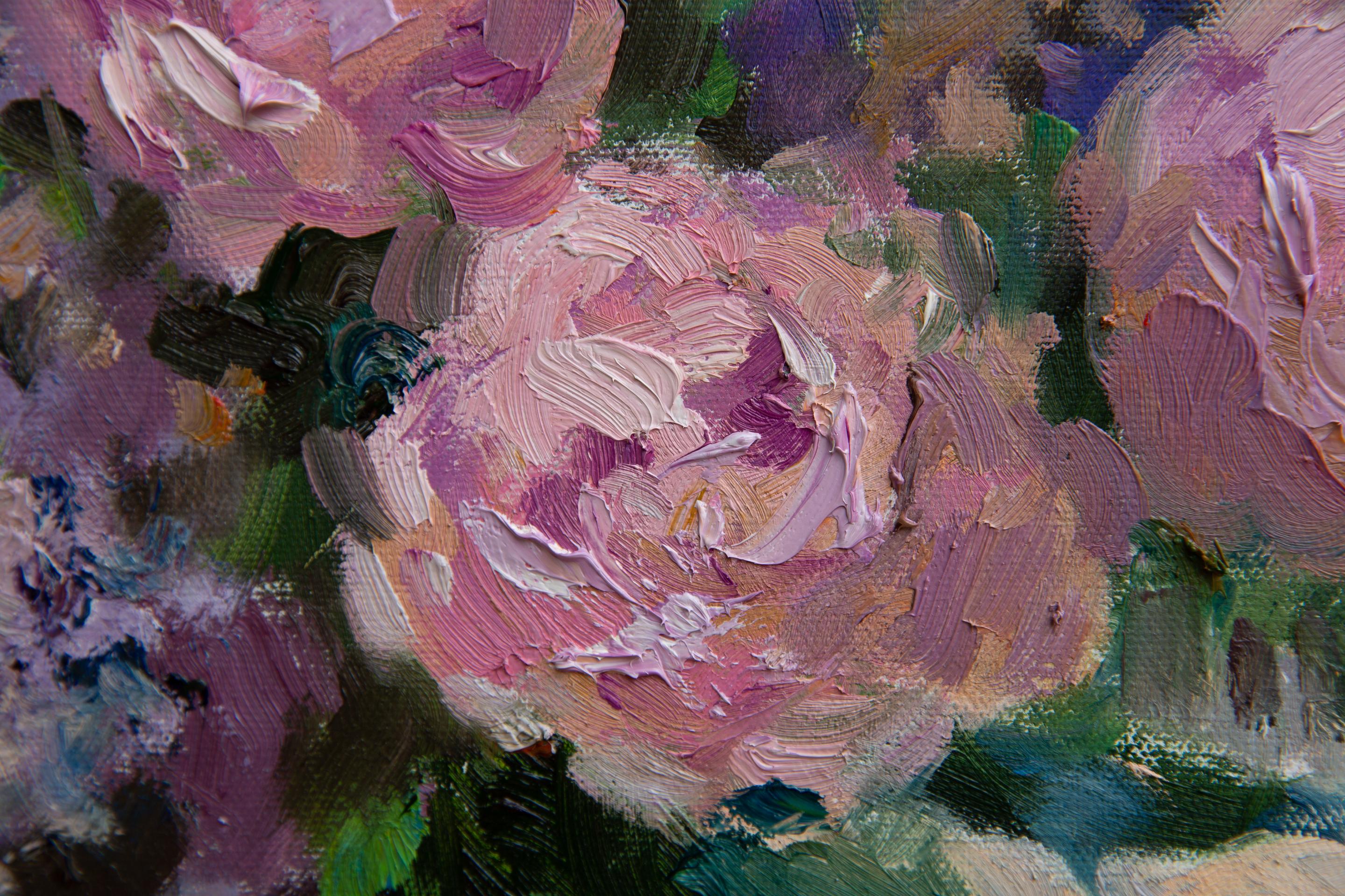 Doll. Vertical, oil, bright, flowers, fruits, summer, still life For Sale 7