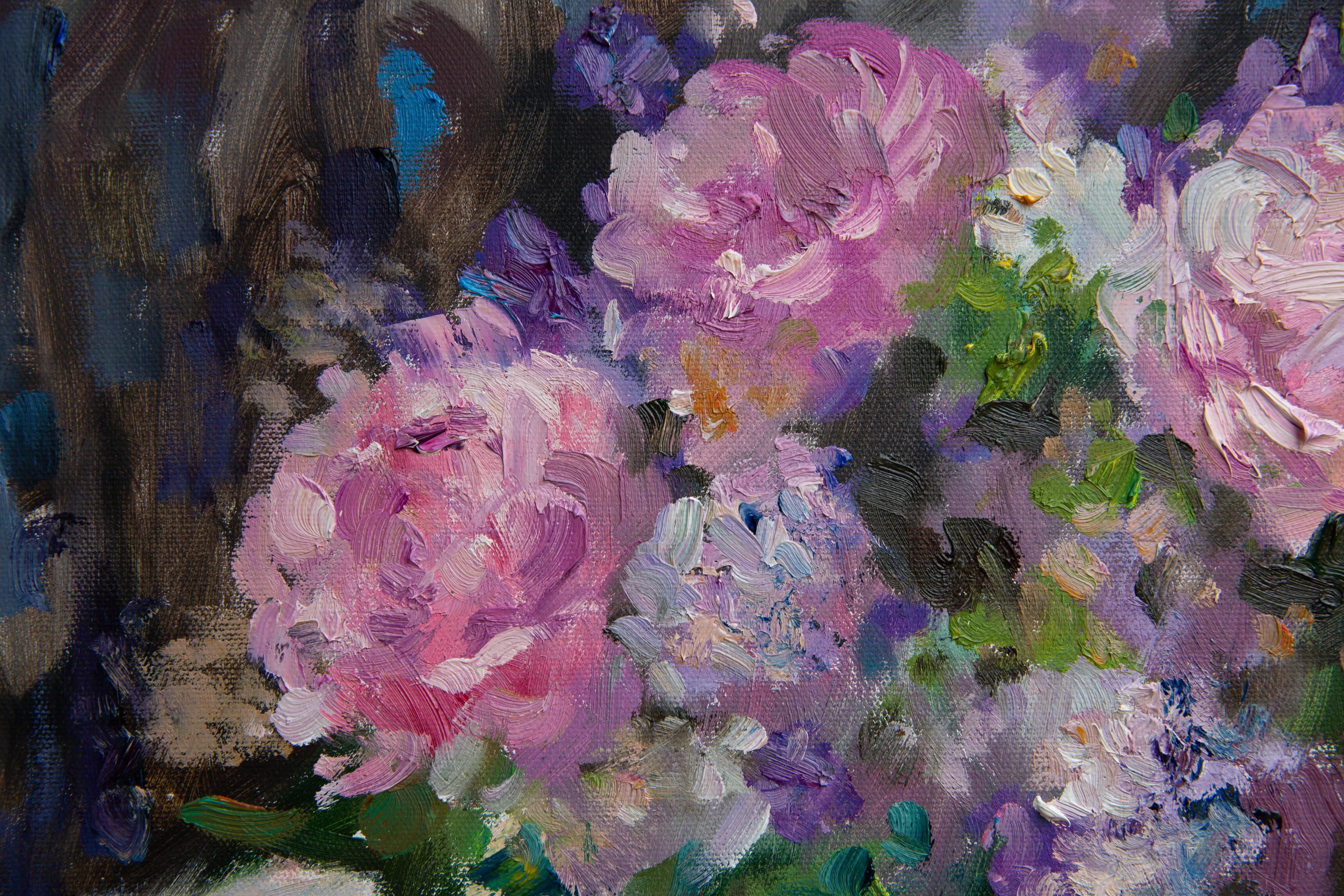 Doll. Vertical, oil, bright, flowers, fruits, summer, still life For Sale 2
