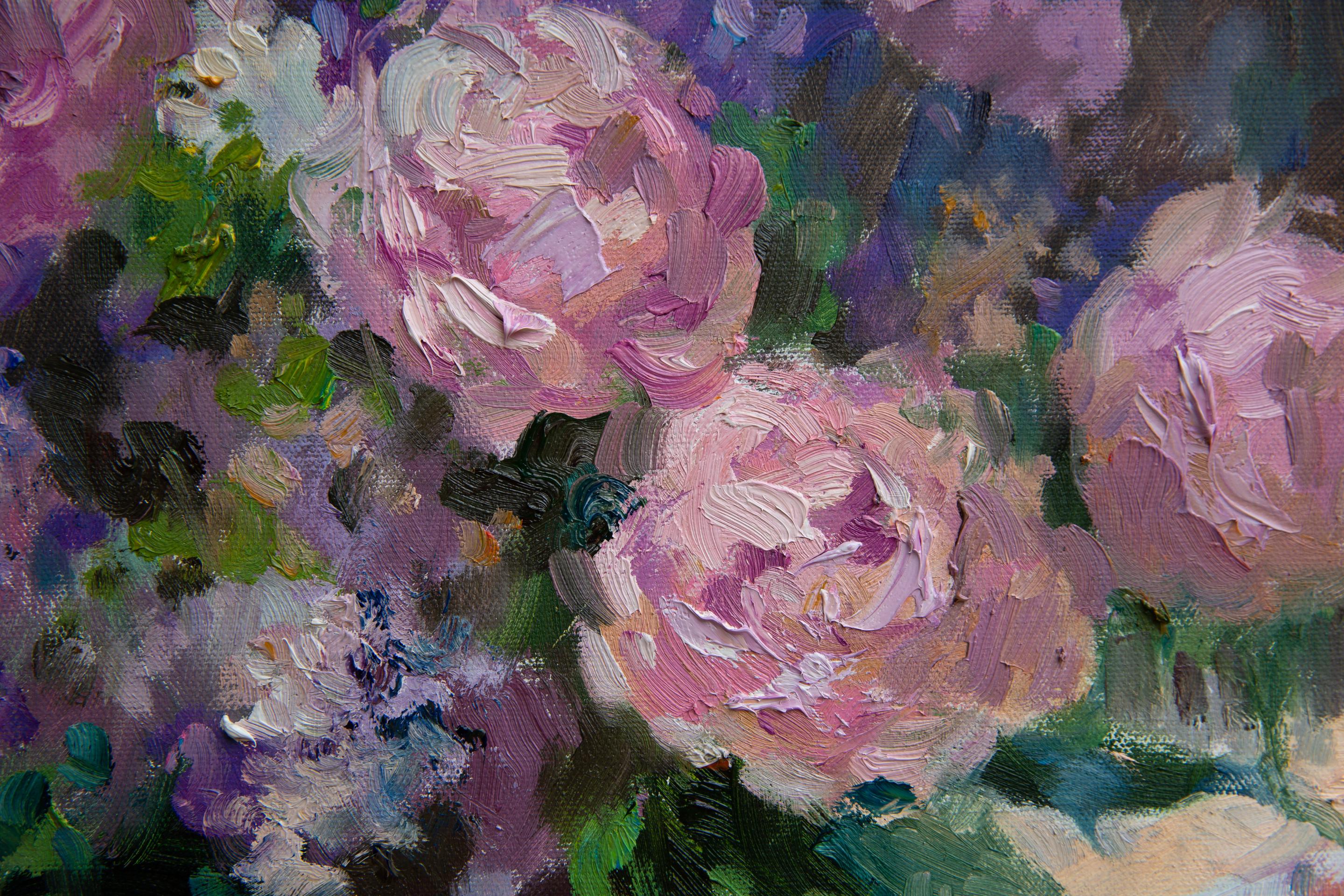Doll. Vertical, oil, bright, flowers, fruits, summer, still life For Sale 3